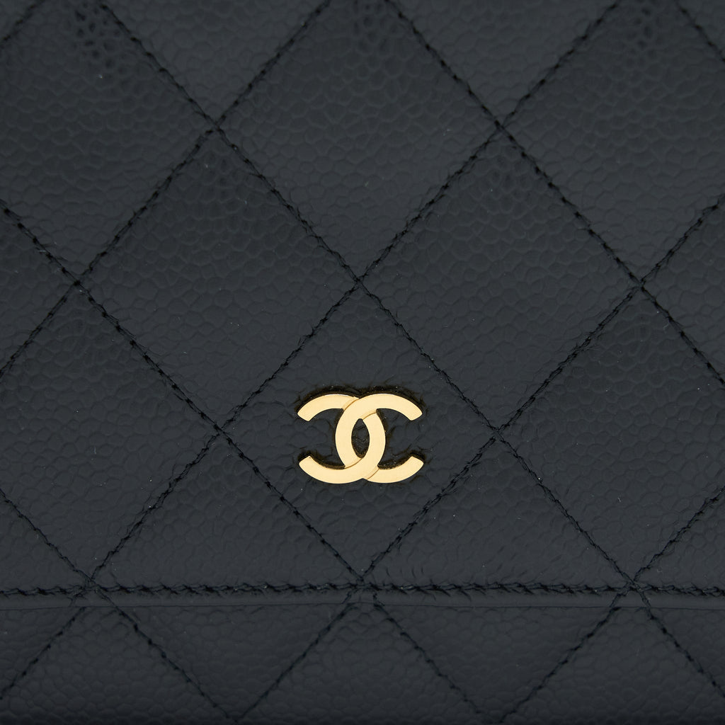 Chanel Classic Wallet on Chain Caviar Black
