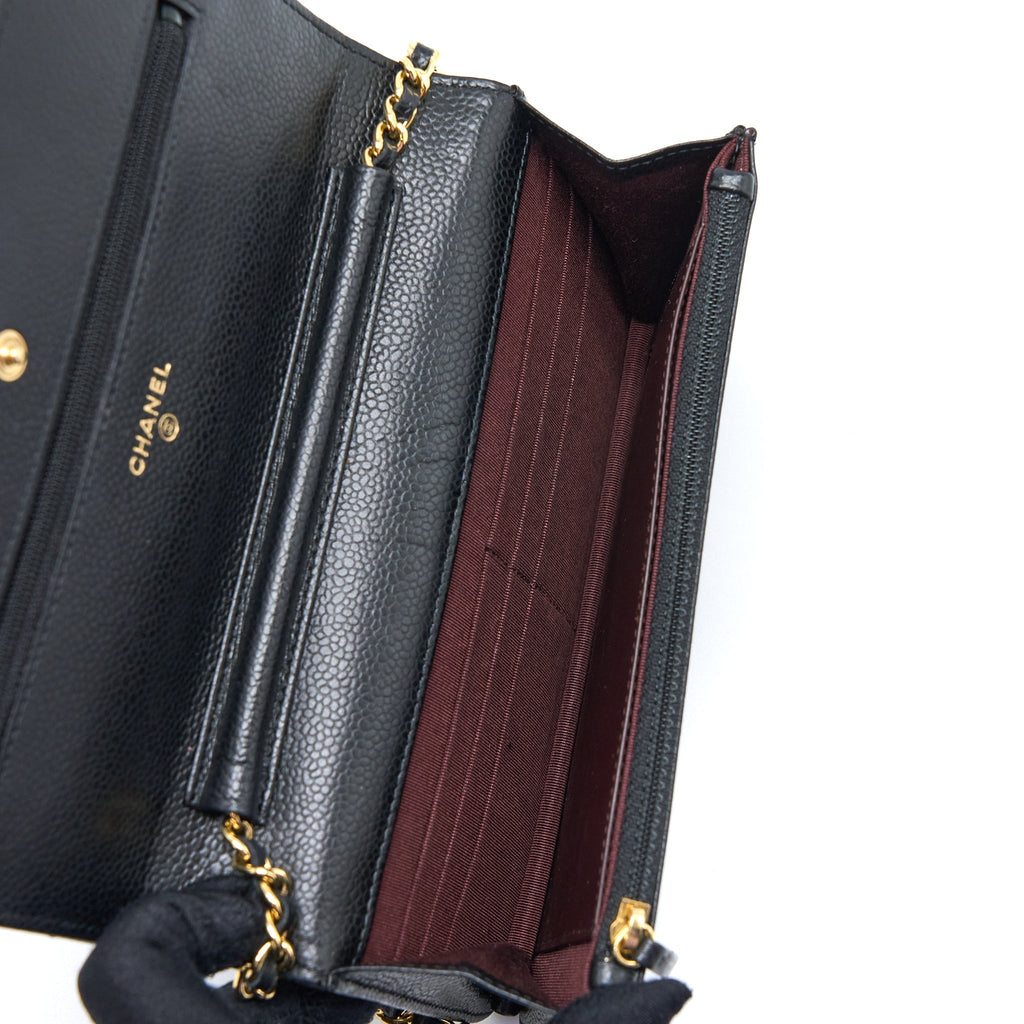 Chanel Classic Wallet on Chain Caviar Black