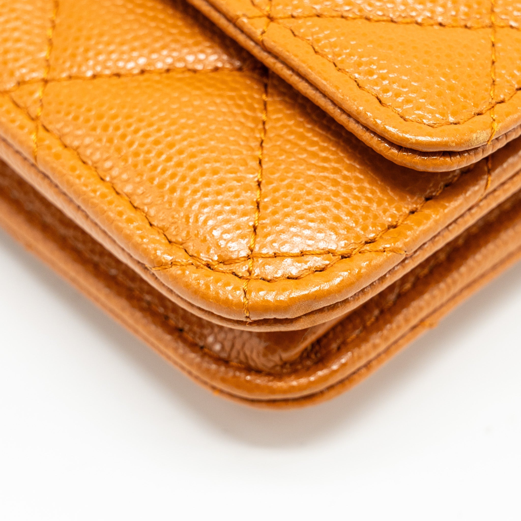 Chanel Classic Wallet on Chain Caviar Light Brown L (Microchip)