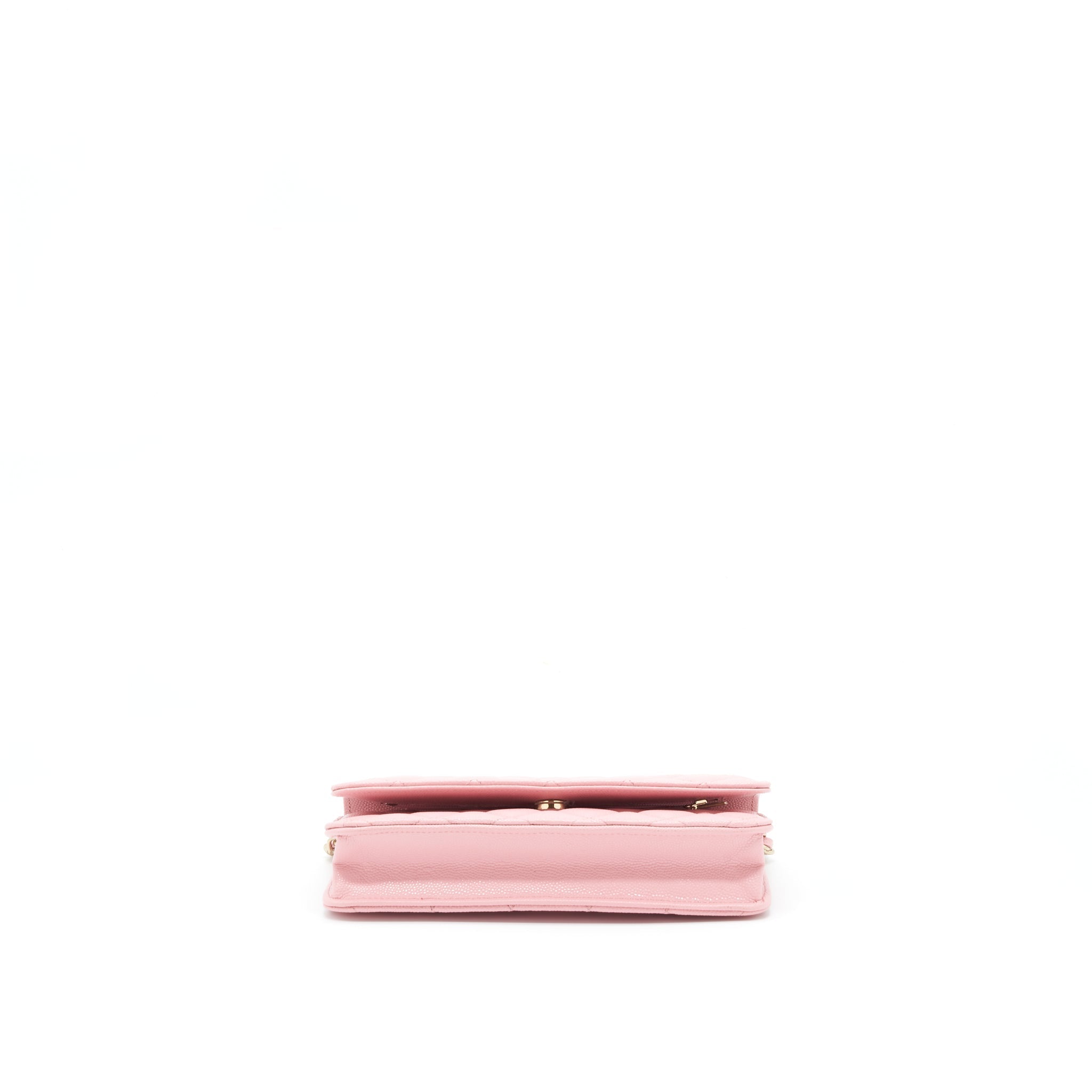 Chanel 22C Classic Wallet On Chain Caviar Pink L