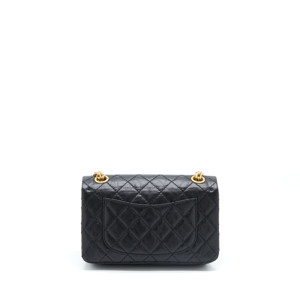 Chanel Mini 2.55 Reissue Flap Bag Aged Calfskin Black