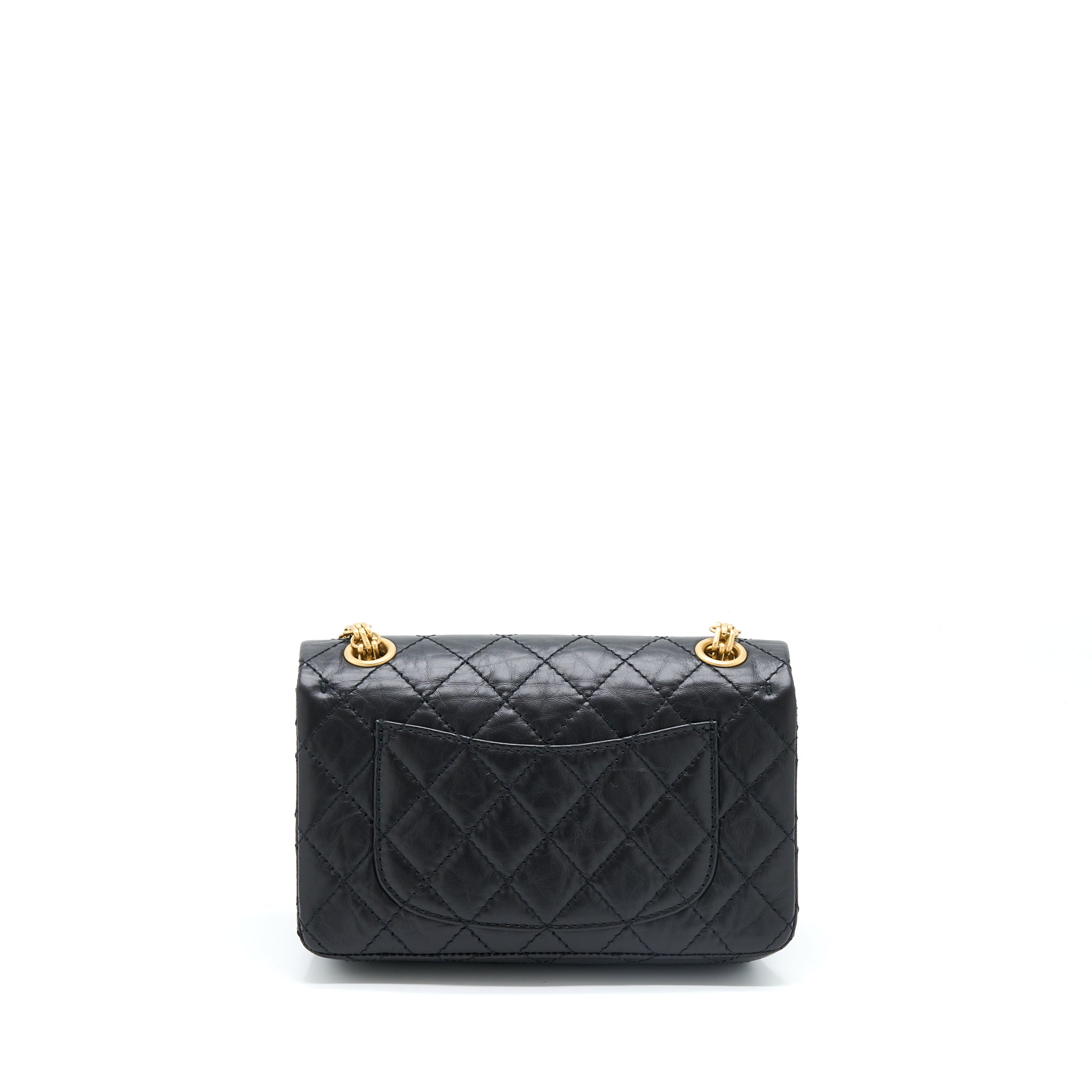 Chanel Mini 2.55 Reissue Flap Bag Aged Calfskin Black