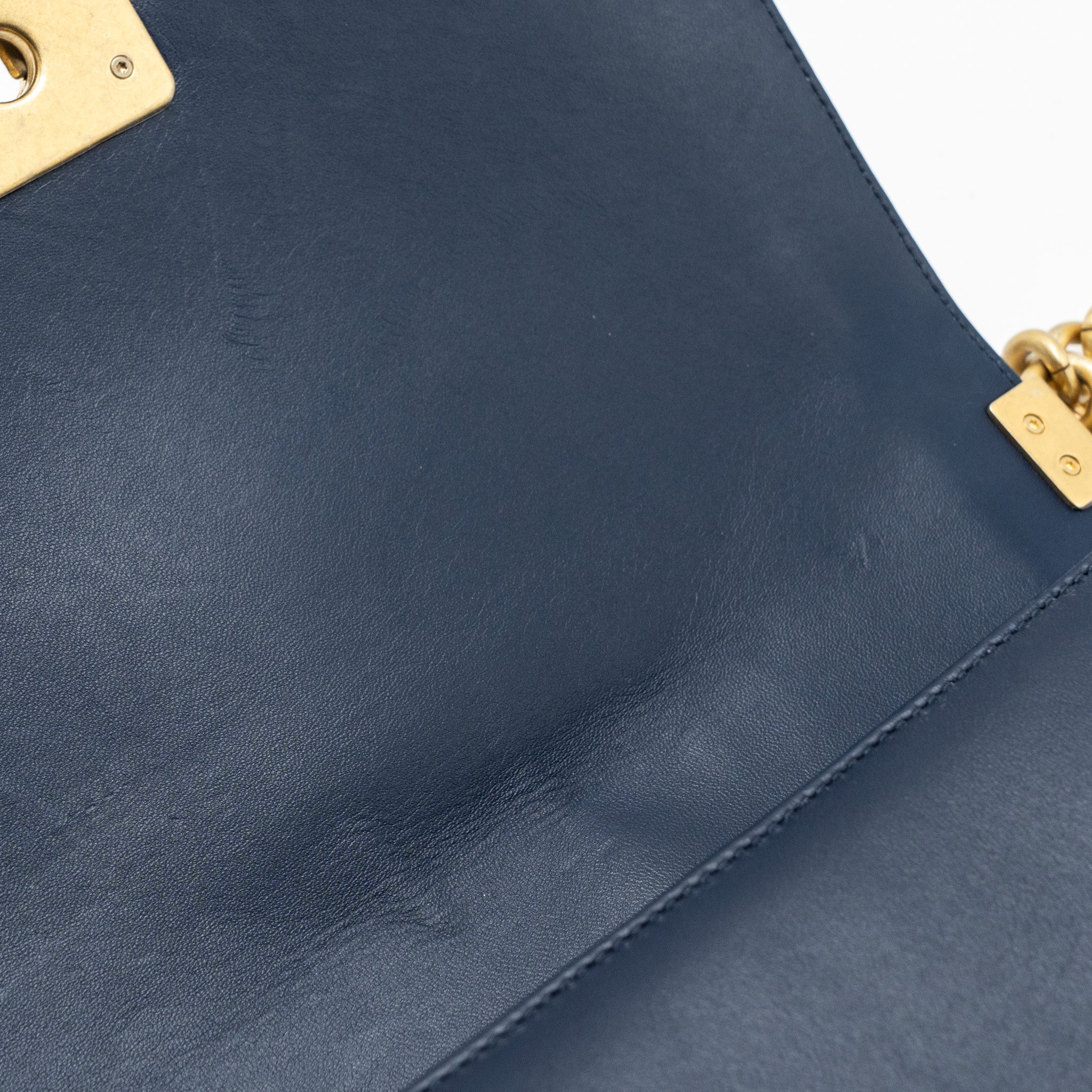 Chanel Medium Boy Bag Lambskin Dark Blue