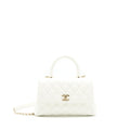 Chanel Small Coco handle Caviar White L