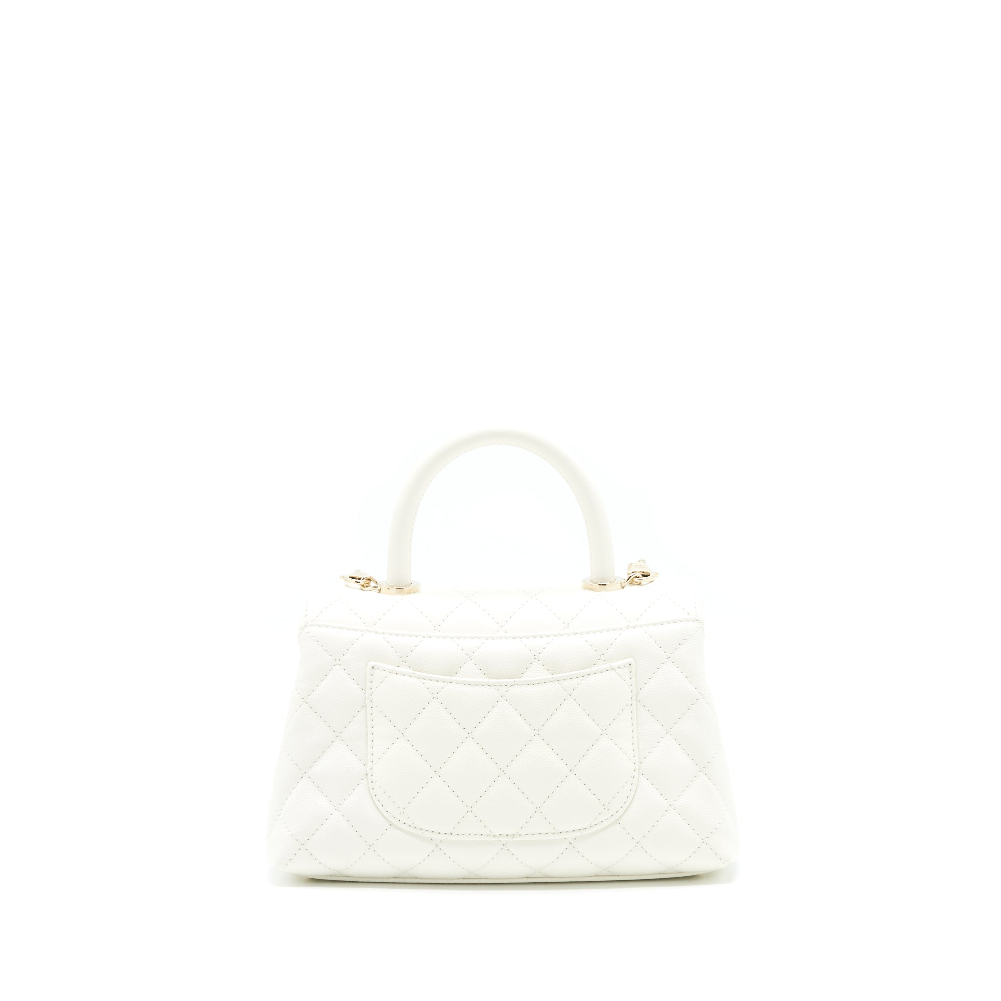 Chanel Small Coco handle Caviar White L