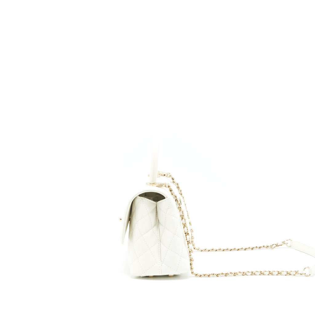 Chanel Small Coco handle Caviar White L