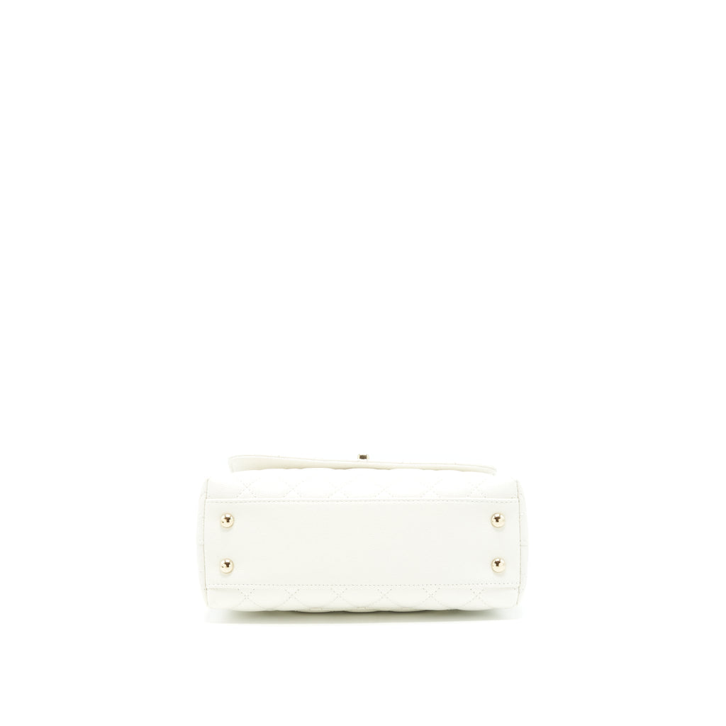 Chanel Small Coco handle Caviar White L