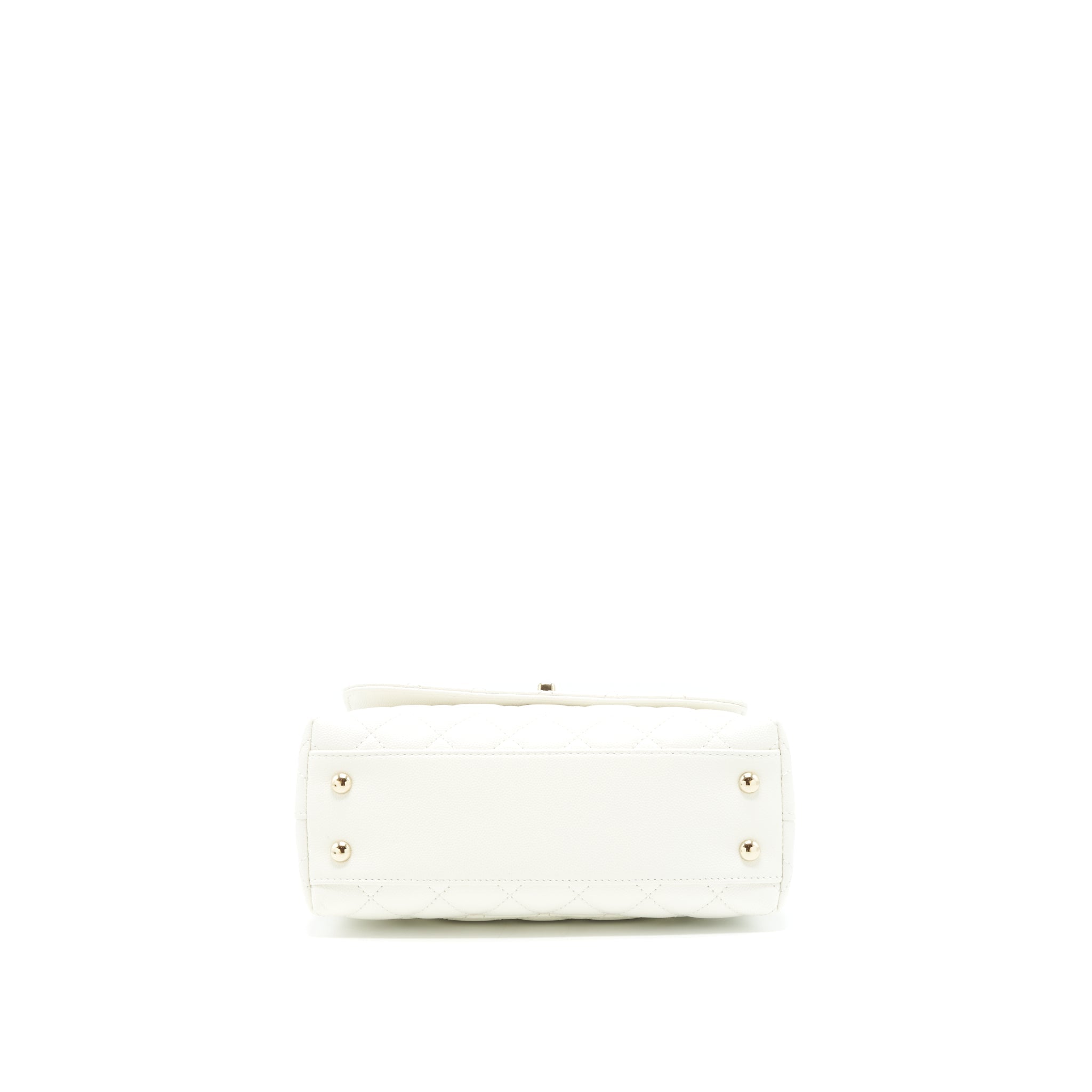 Chanel Small Coco handle Caviar White L