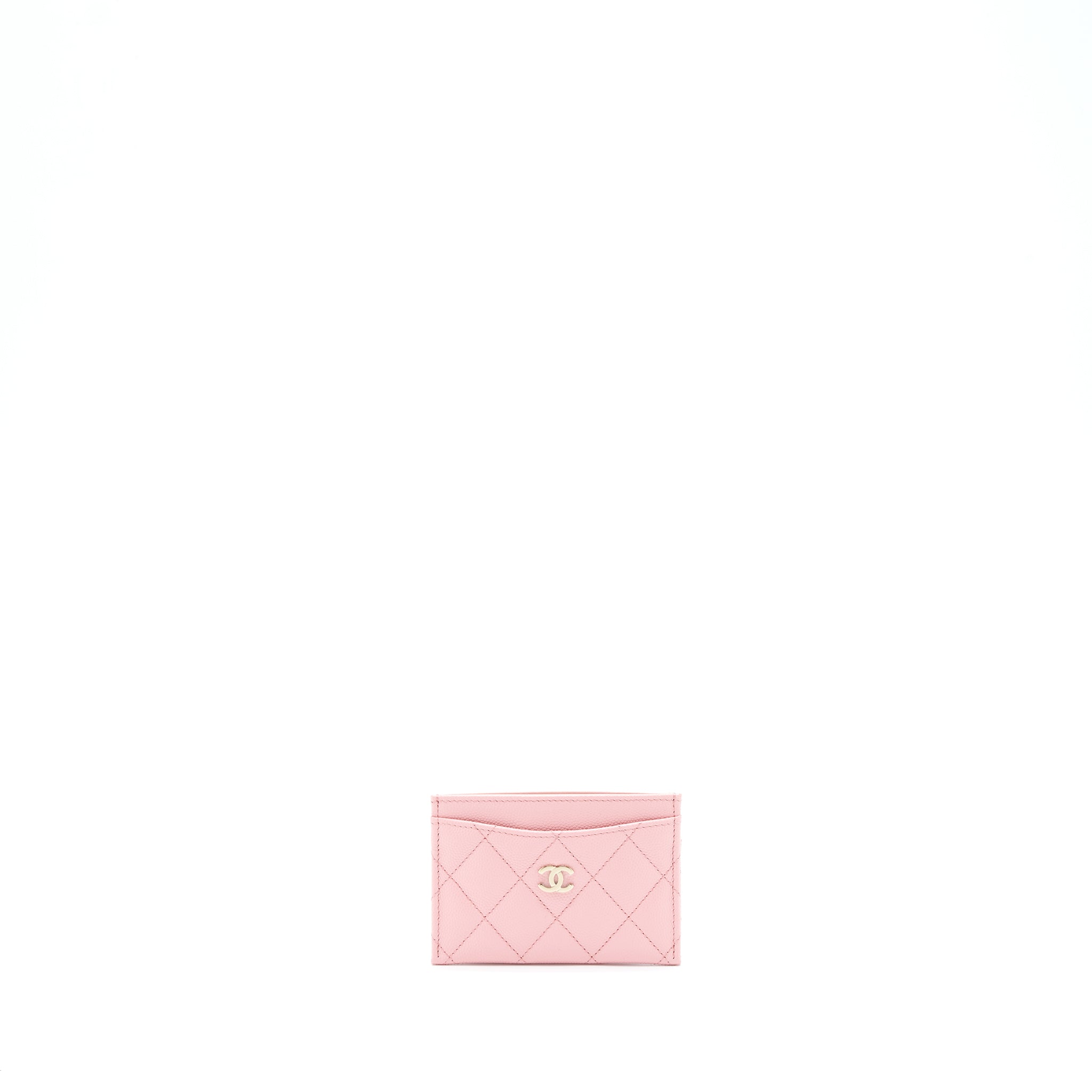 Chanel Classic Card Holder Caviar Pink L