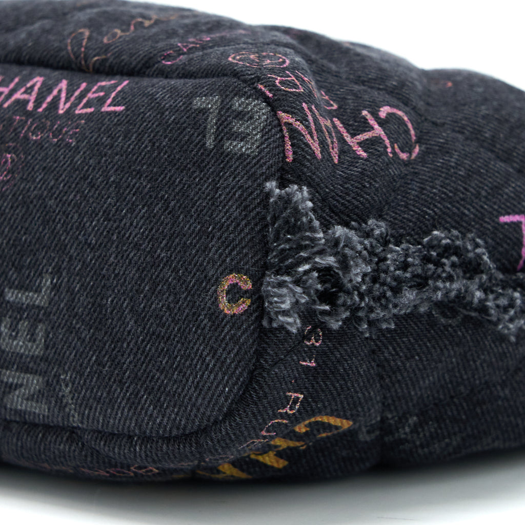 Chanel 22P Small Black Denim Bucket Bag  (Microchip)