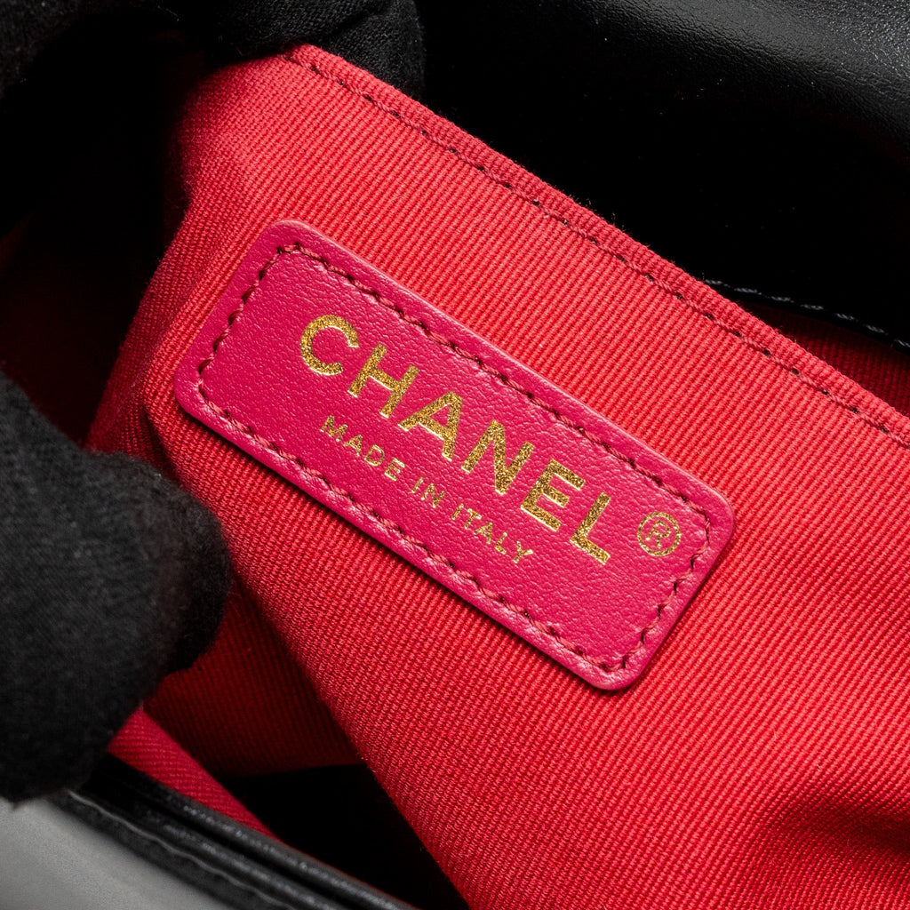 Chanel mini square boy bag limited edition calfskin black  (Microchip)