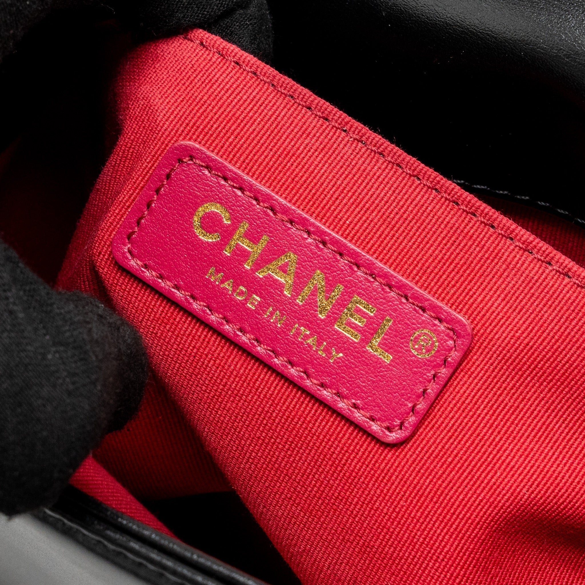 Chanel mini square boy bag limited edition calfskin black  (Microchip)