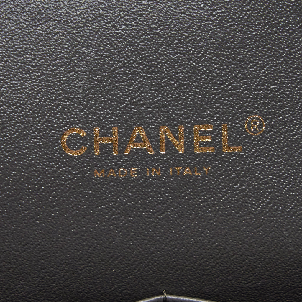 Chanel Maxi Classic Double Flap Bag Caviar Olive Green Brushed