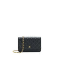 Chanel Classic Wallet on chain Caviar black