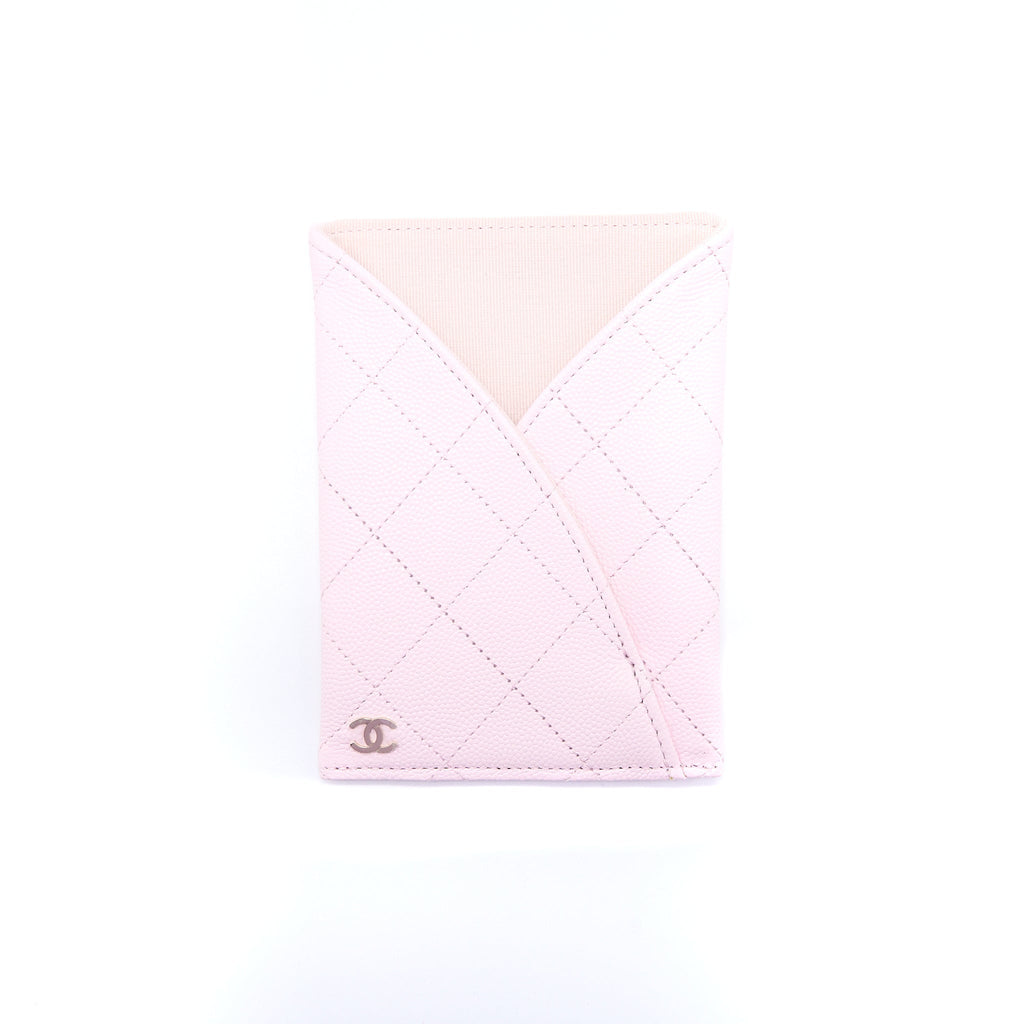 Chanel 2 in 1 Wallet on Chain Caviar Light Pink L