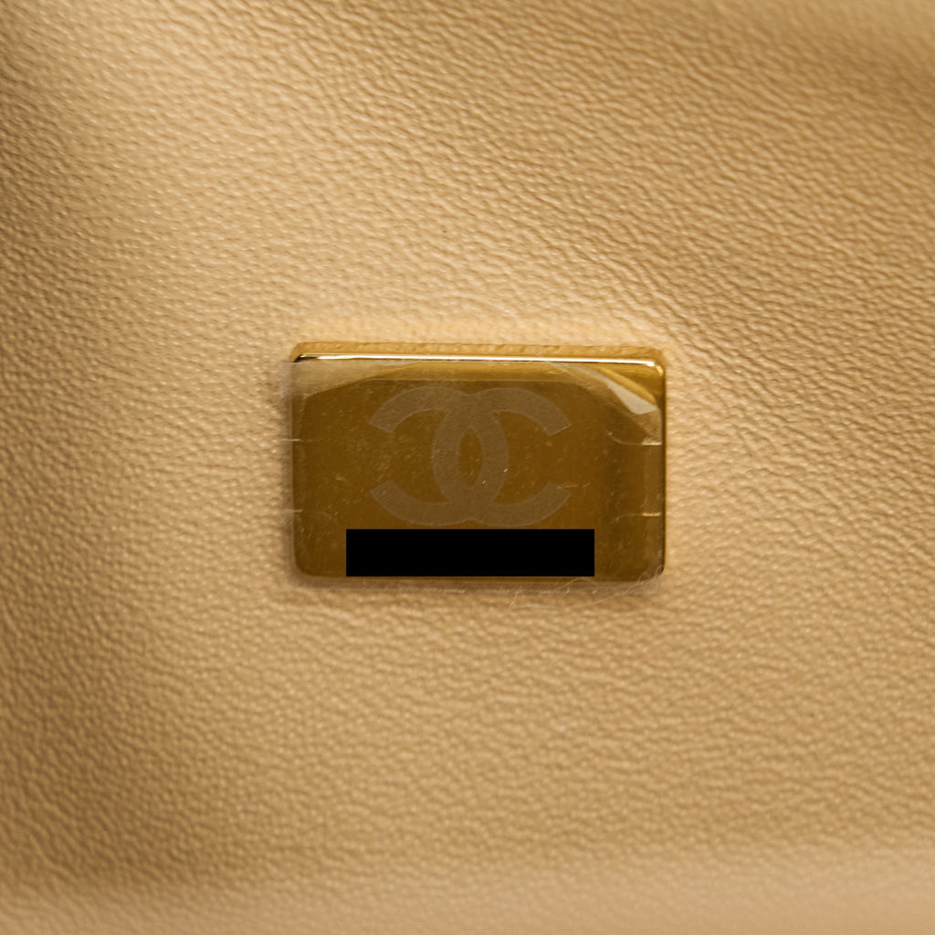 Chanel Small Classic Double Flap Bag Caviar Beige (Microchip)