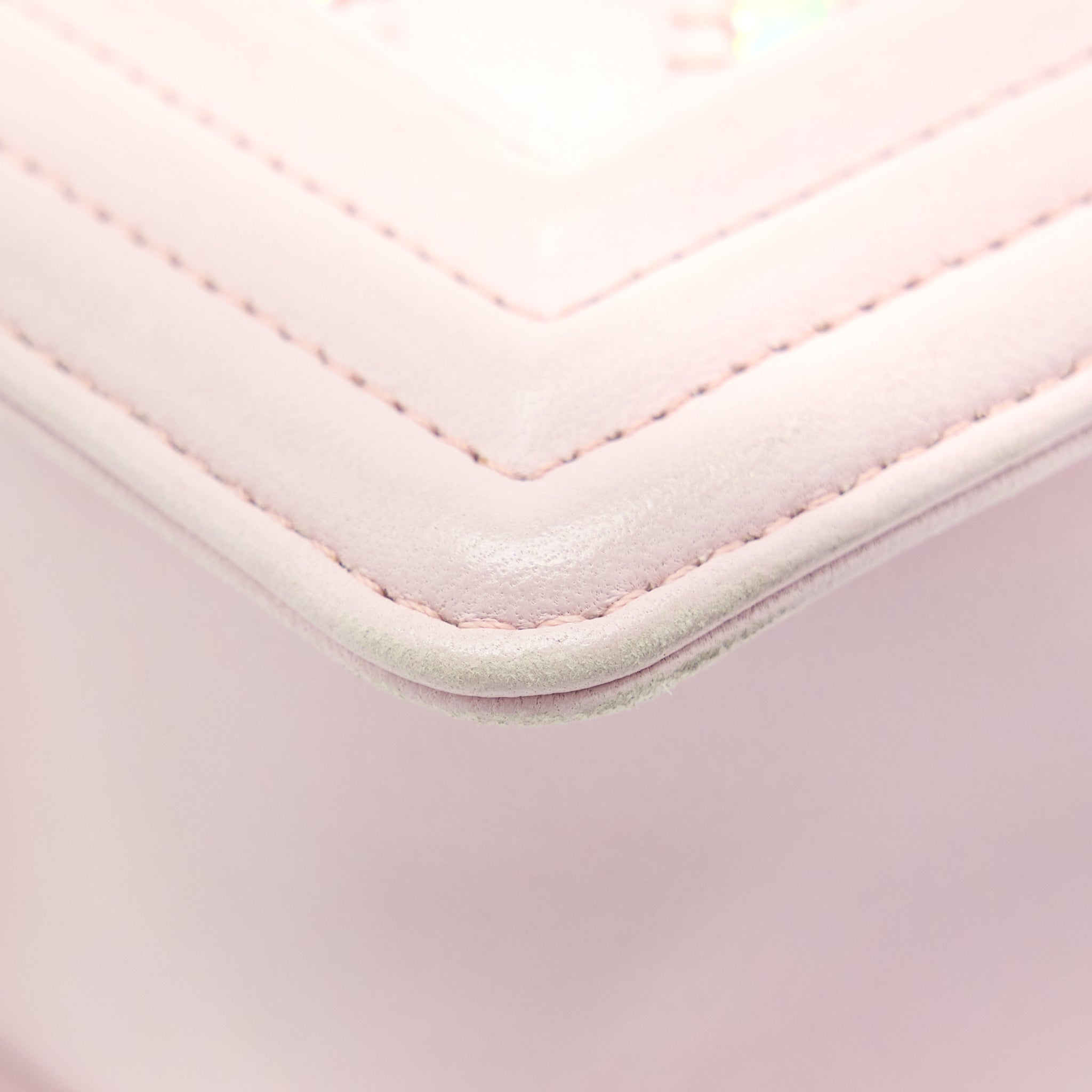Chanel Chevron Small Boy Bag Limited Edition Lambskin Light Pink