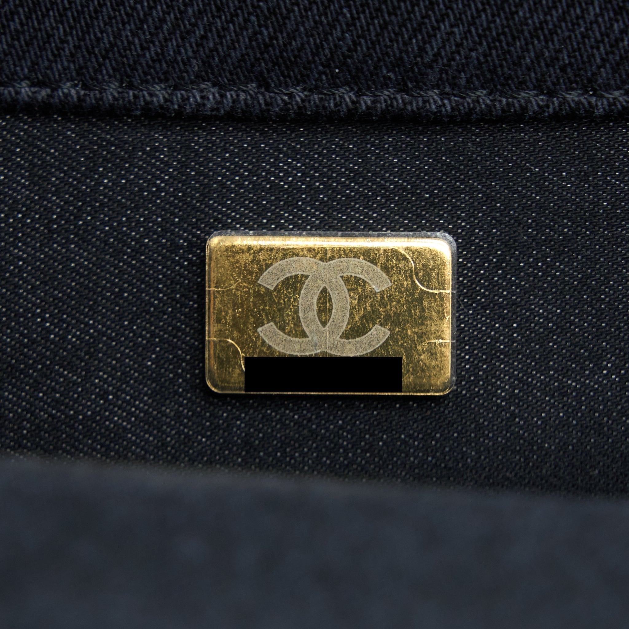 Chanel 22P Black Denim Flap Bag Brushed (Microchip)
