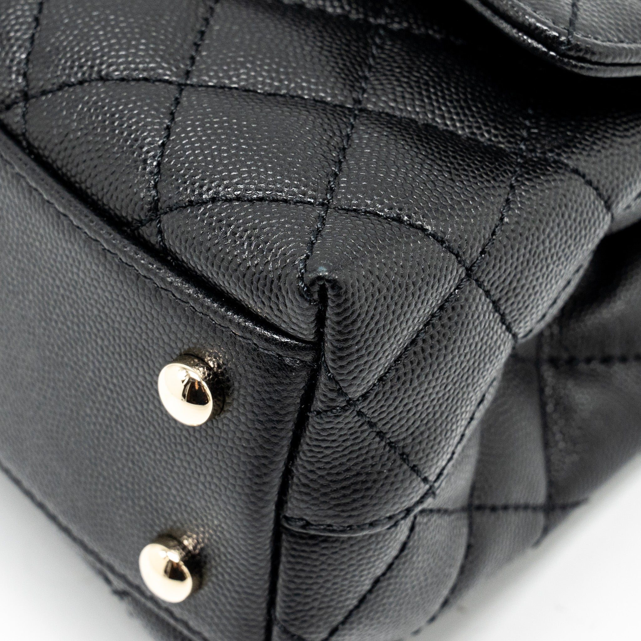 Chanel Small Coco Handle Caviar black L (microchip)