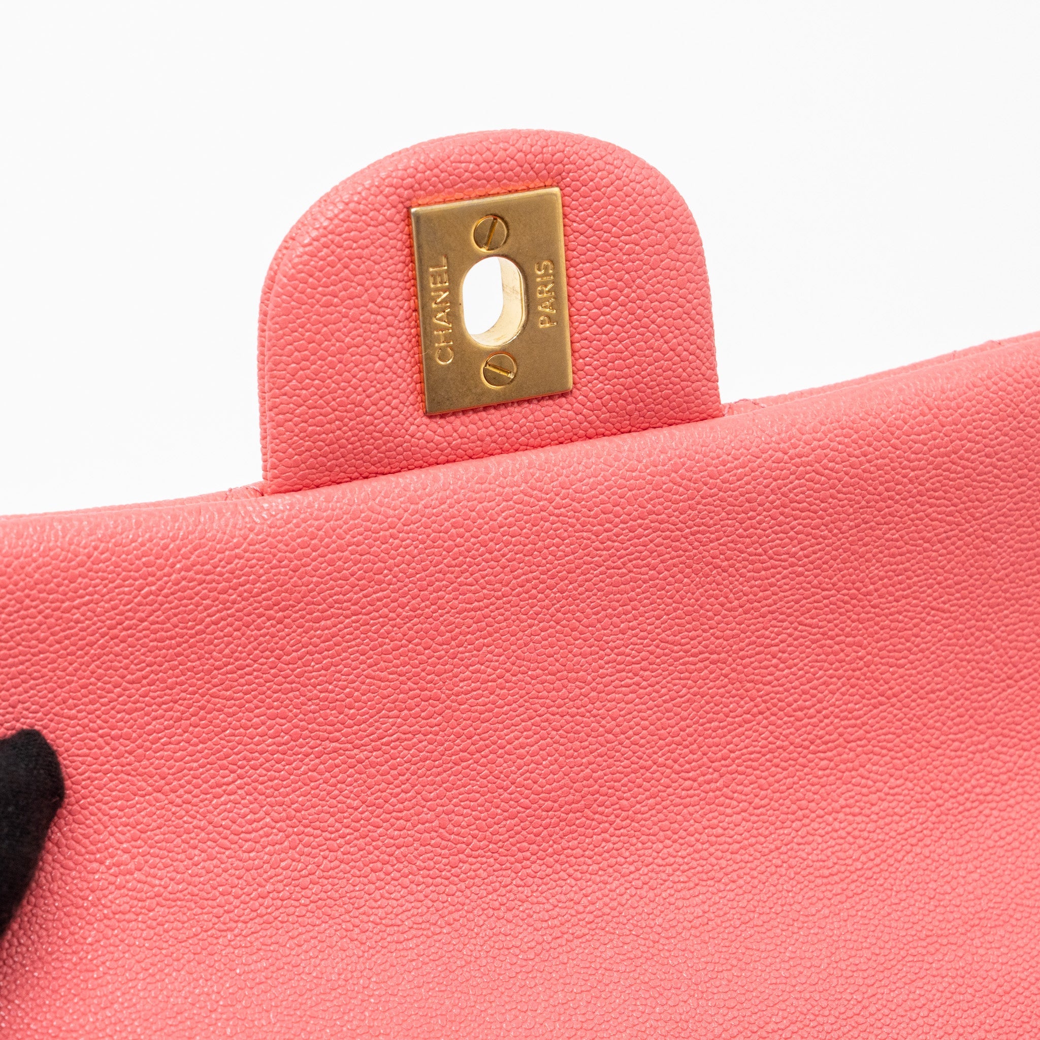Chanel Top Handle Mini Rectangular Flap Bag Caviar Pink