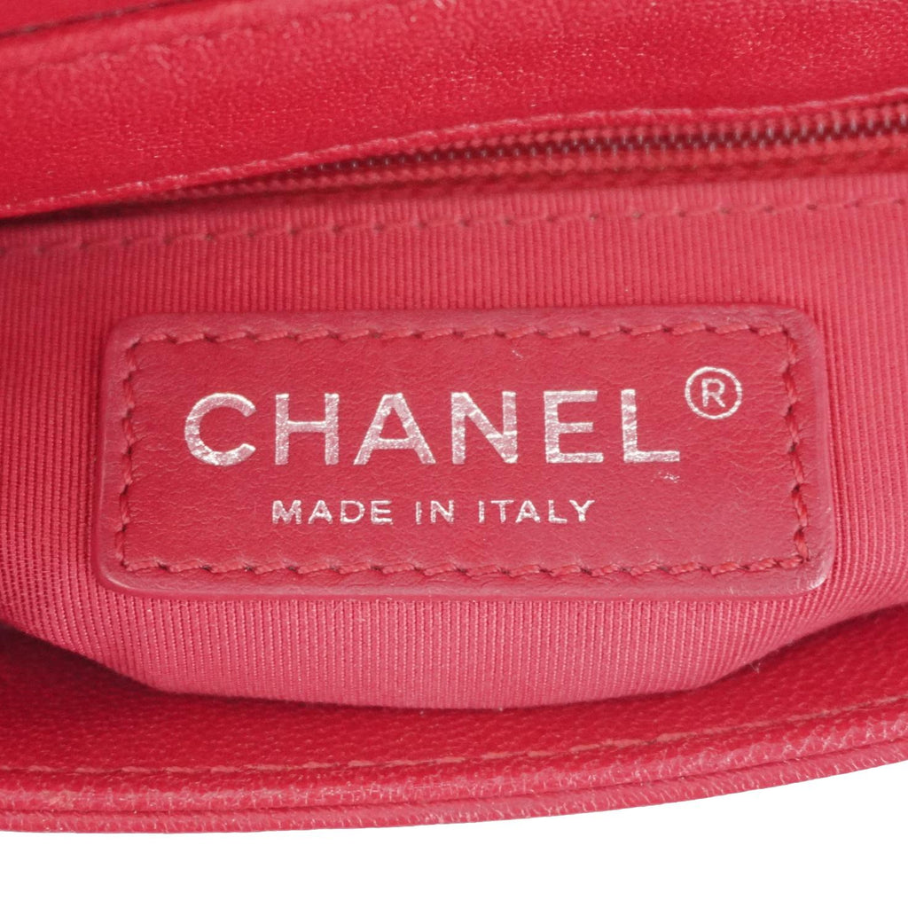 CHANEL Mademoiselle Vintage Flap Sheepskin Leather Crossbody Bag Pink