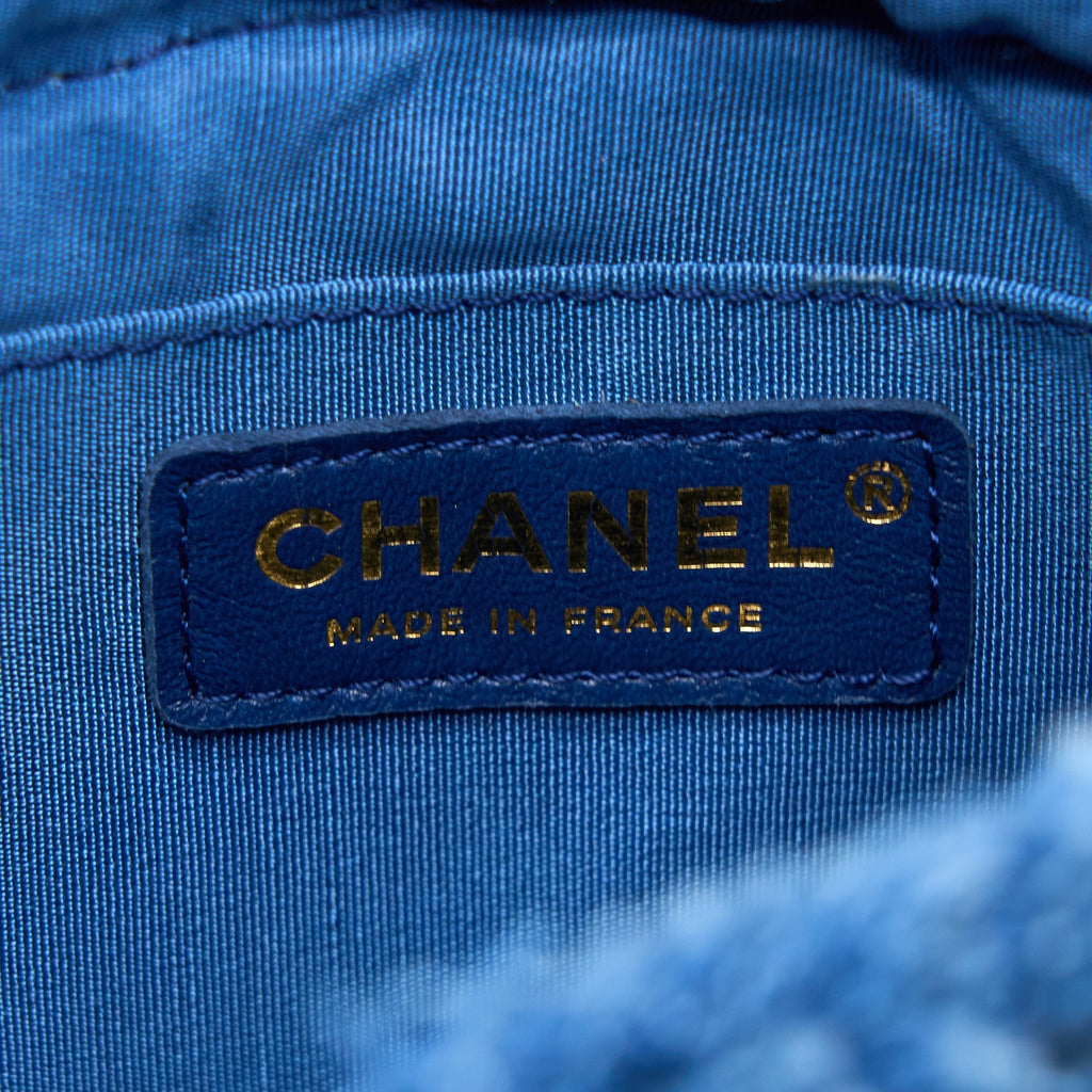 Chanel 22P Small Blue Denim Bucket Bag L (Microchip)