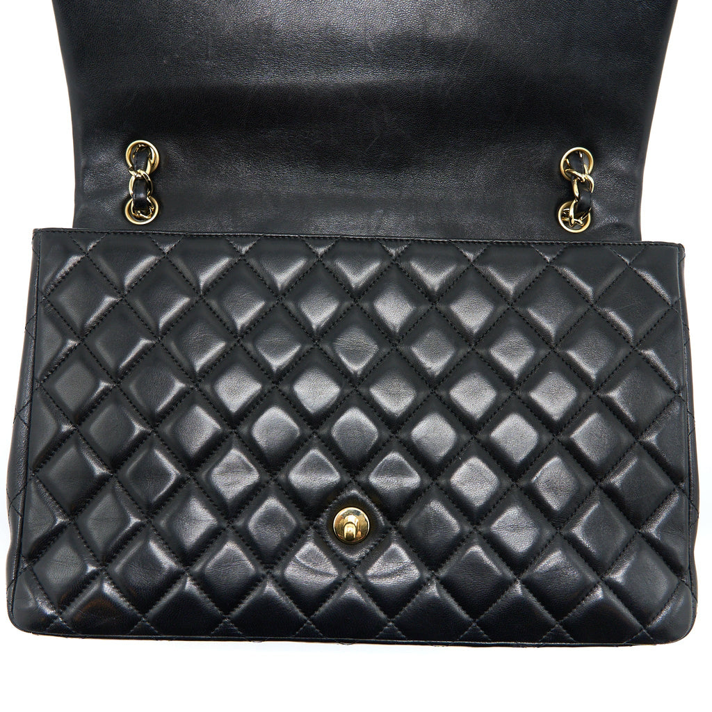 Chanel Maxi Single Flap Bag Lambskin Black
