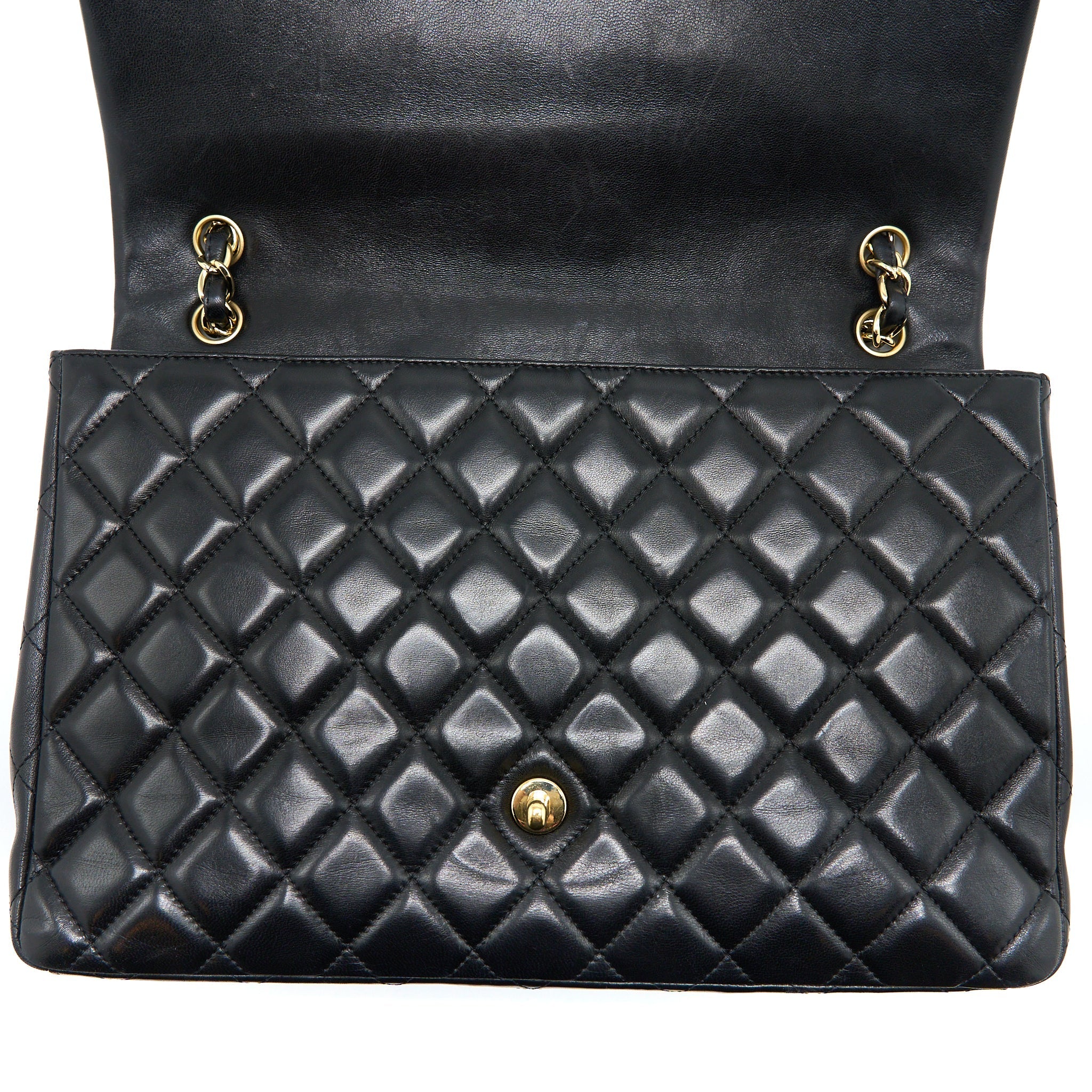 Chanel Maxi Single Flap Bag Lambskin Black