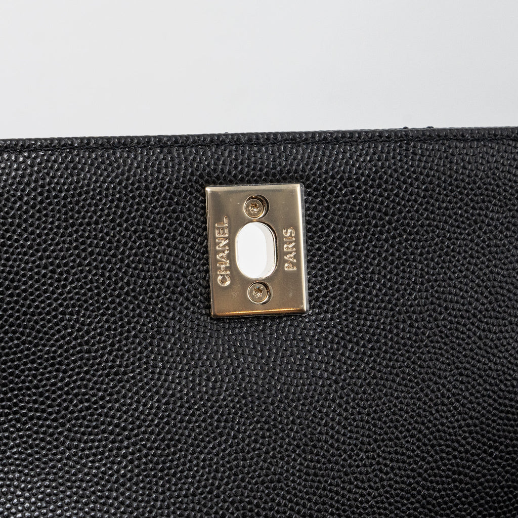 Chanel Coco handle Mini Caviar Black L (Microchip)