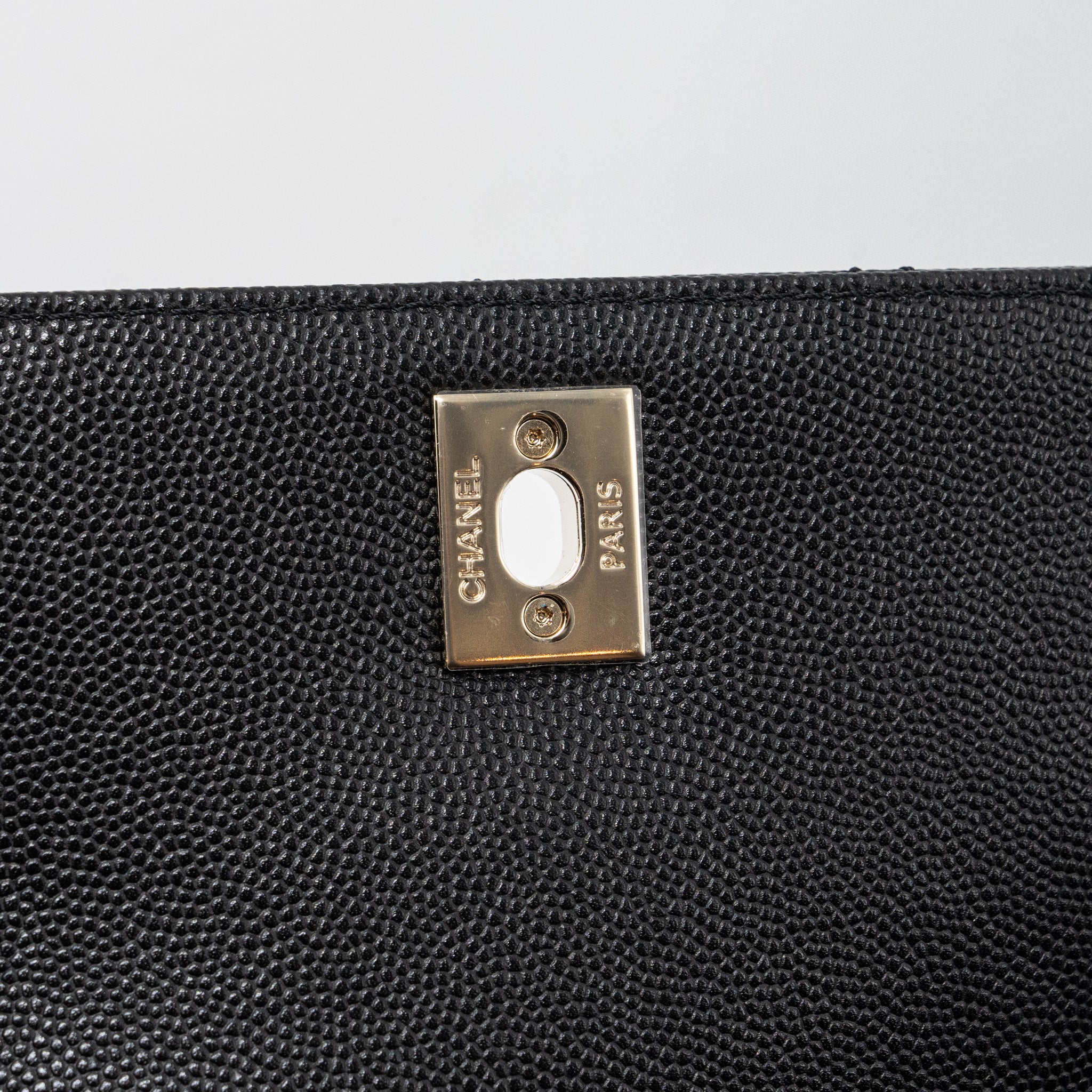 Chanel Coco handle Mini Caviar Black L (Microchip)