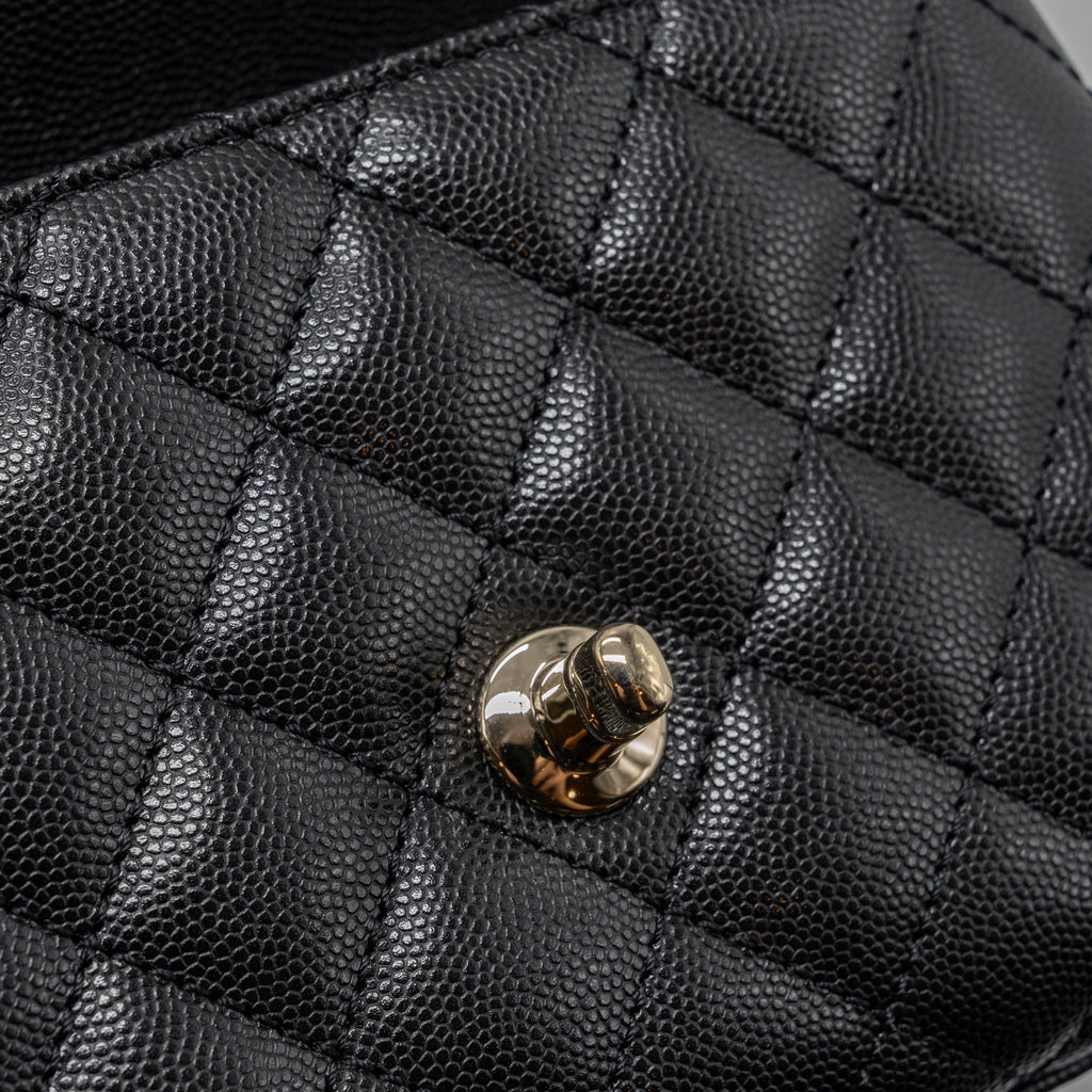 Chanel Coco handle Mini Caviar Black L (Microchip)