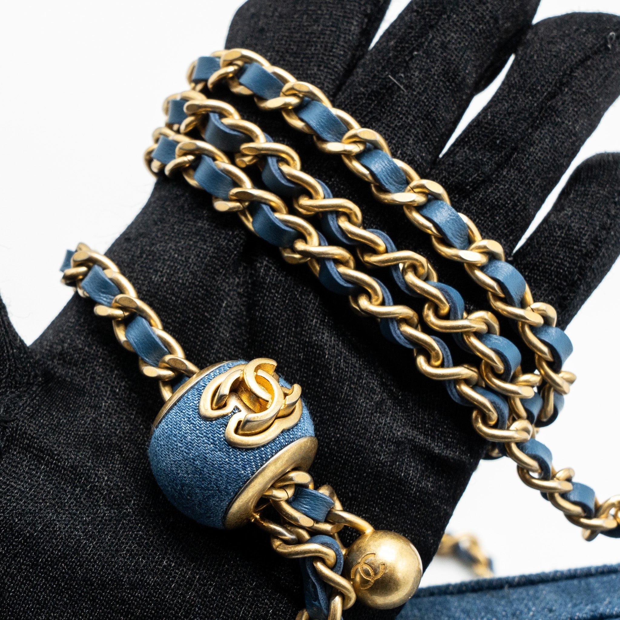 Chanel Pearl Crush Camera Bag Denim Blue