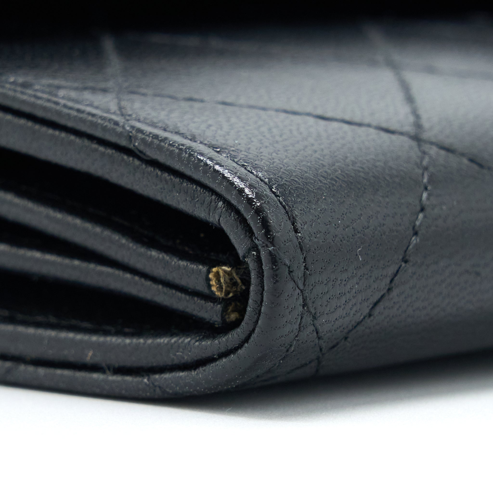 Chanel Pearl Flap Wallet on Chain Goatskin Black