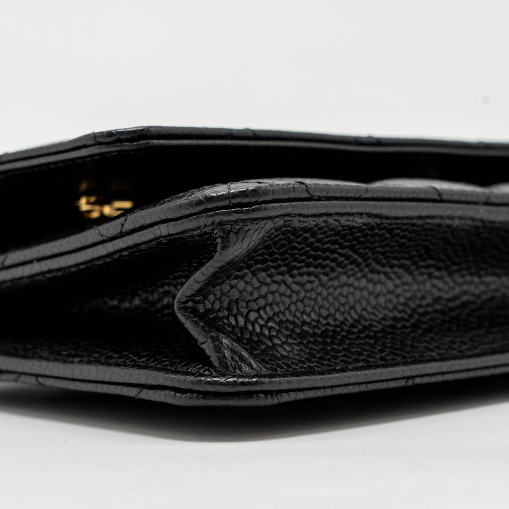Chanel Classic Wallet on chain caviar black  (microchip)