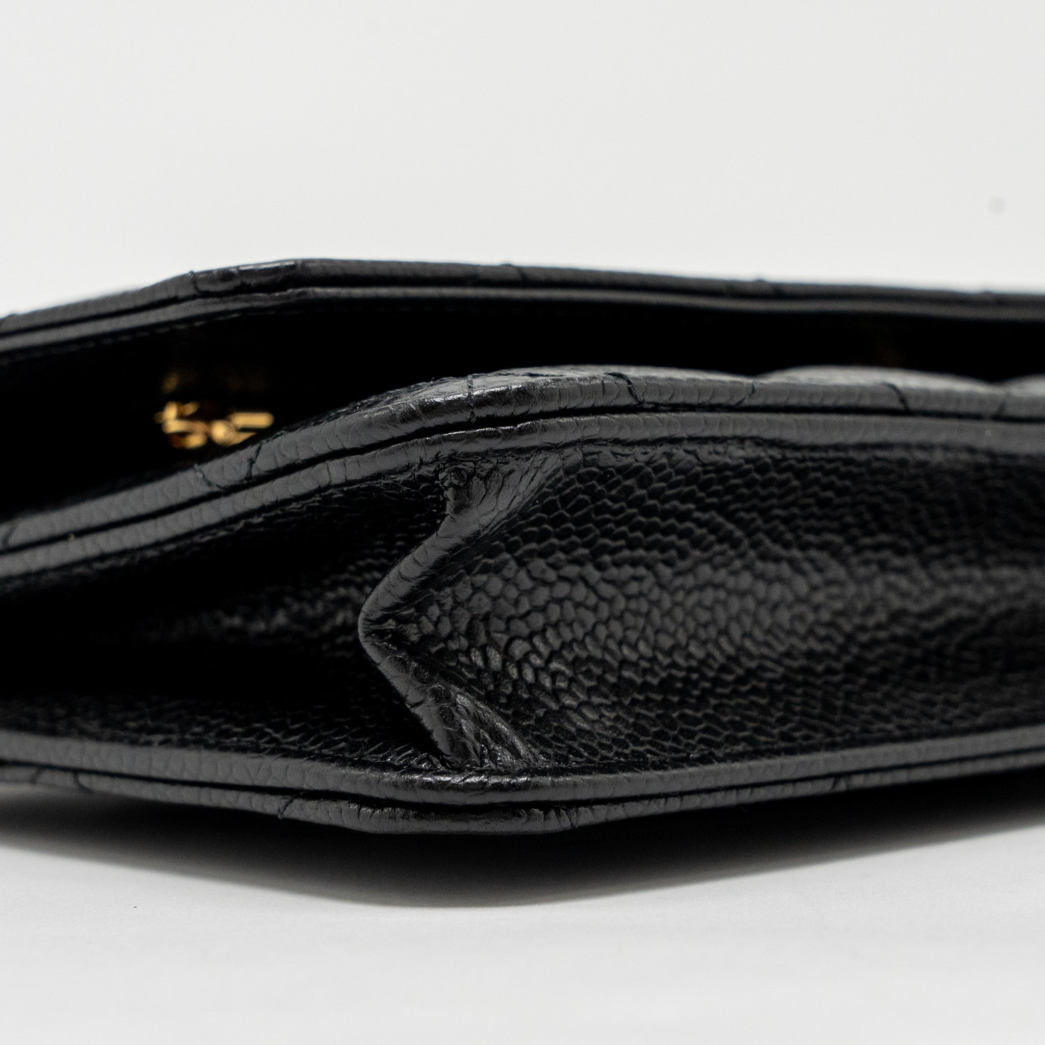 Chanel Classic Wallet on chain caviar black  (microchip)