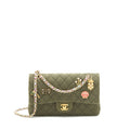 Chanel Cuba Charms classic double flap Bag canvas Green