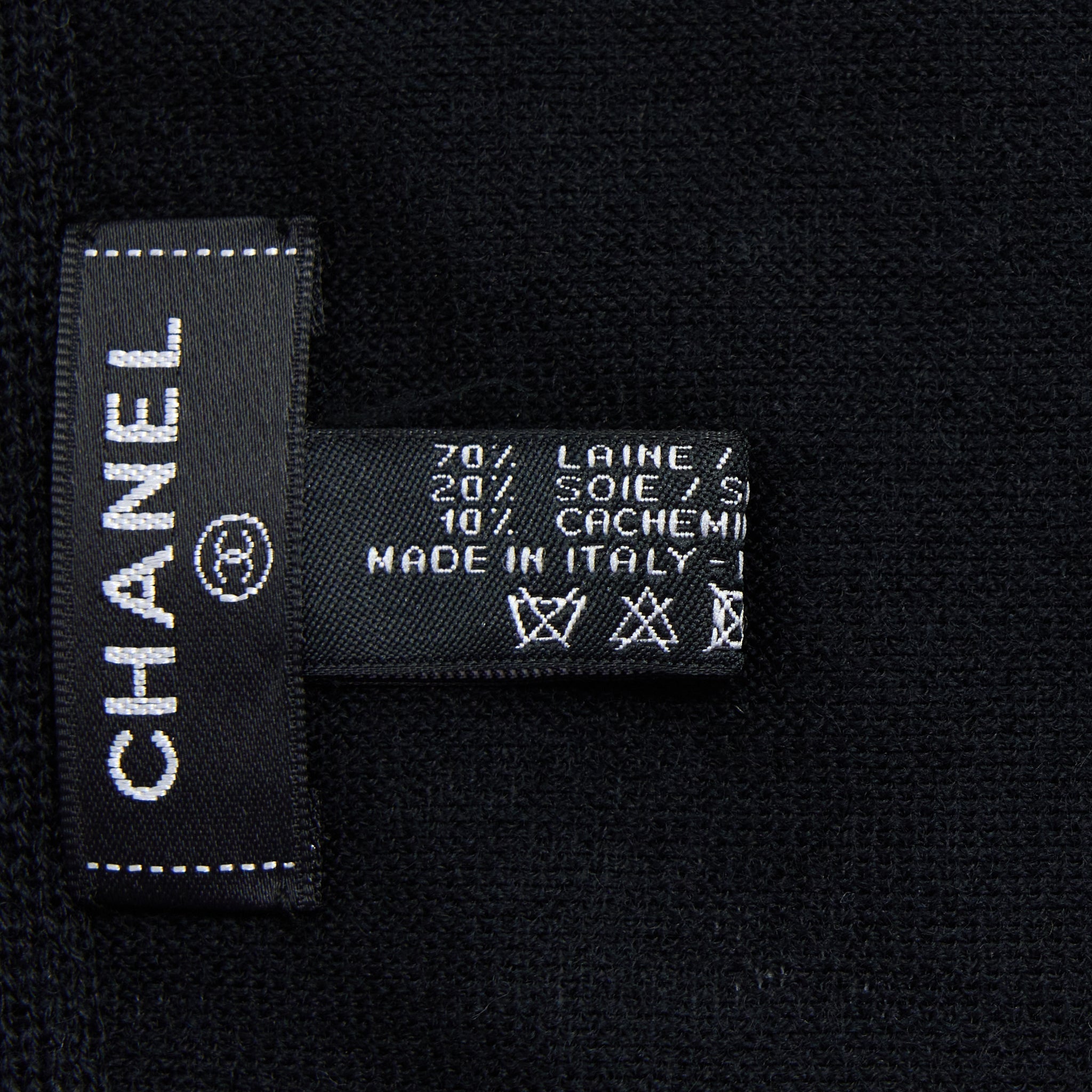 Chanel 21s Scarf Wool Black/White