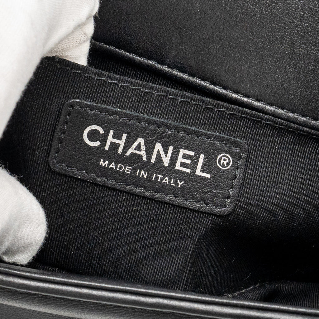 Chanel Small Boy Bag Lambskin Black Ruthenium