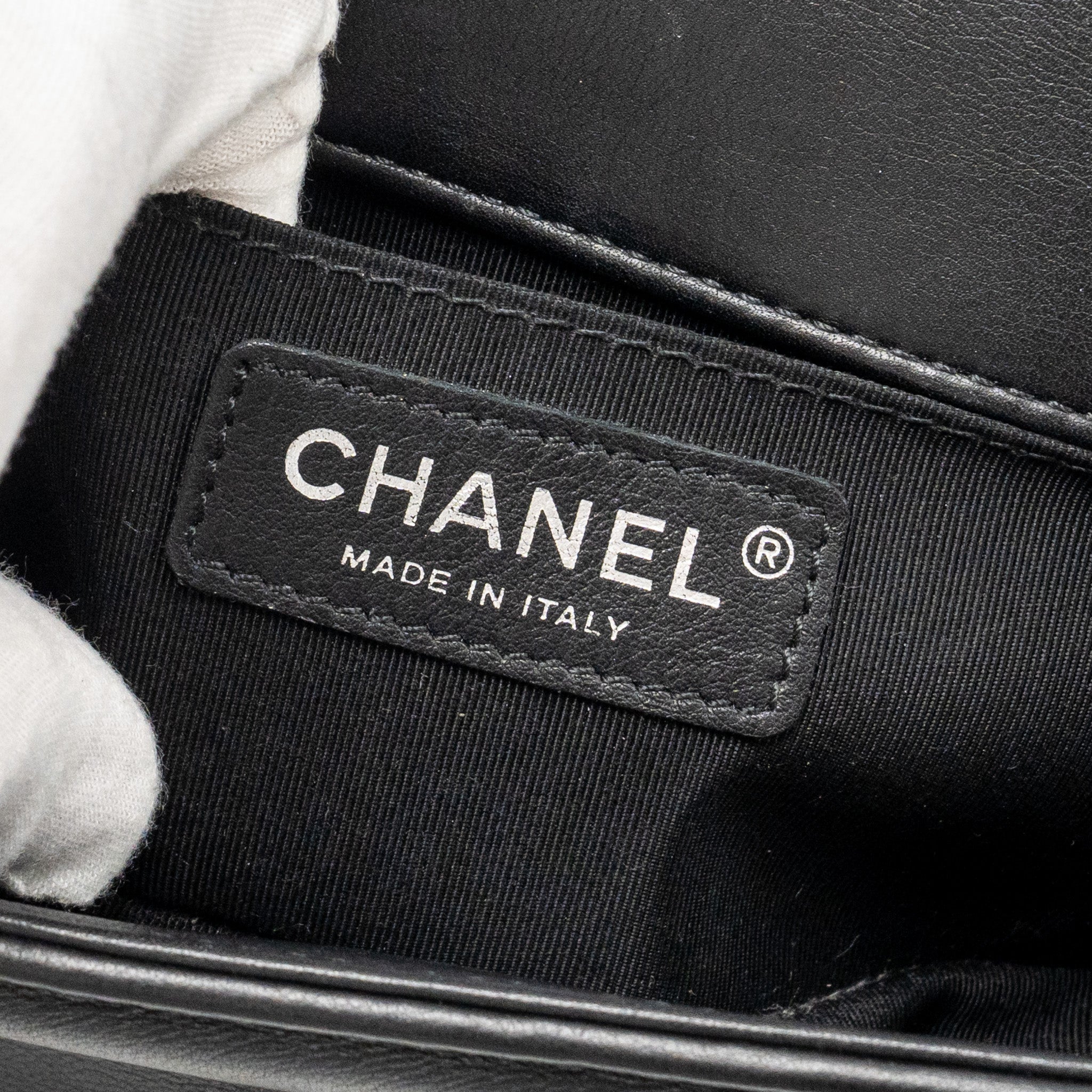 Chanel Small Boy Bag Lambskin Black Ruthenium