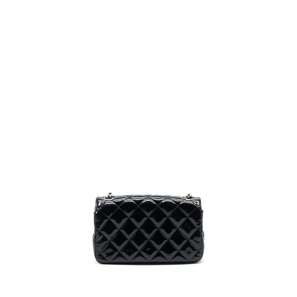 Chanel super mini Rectangular flap Bag Patent black