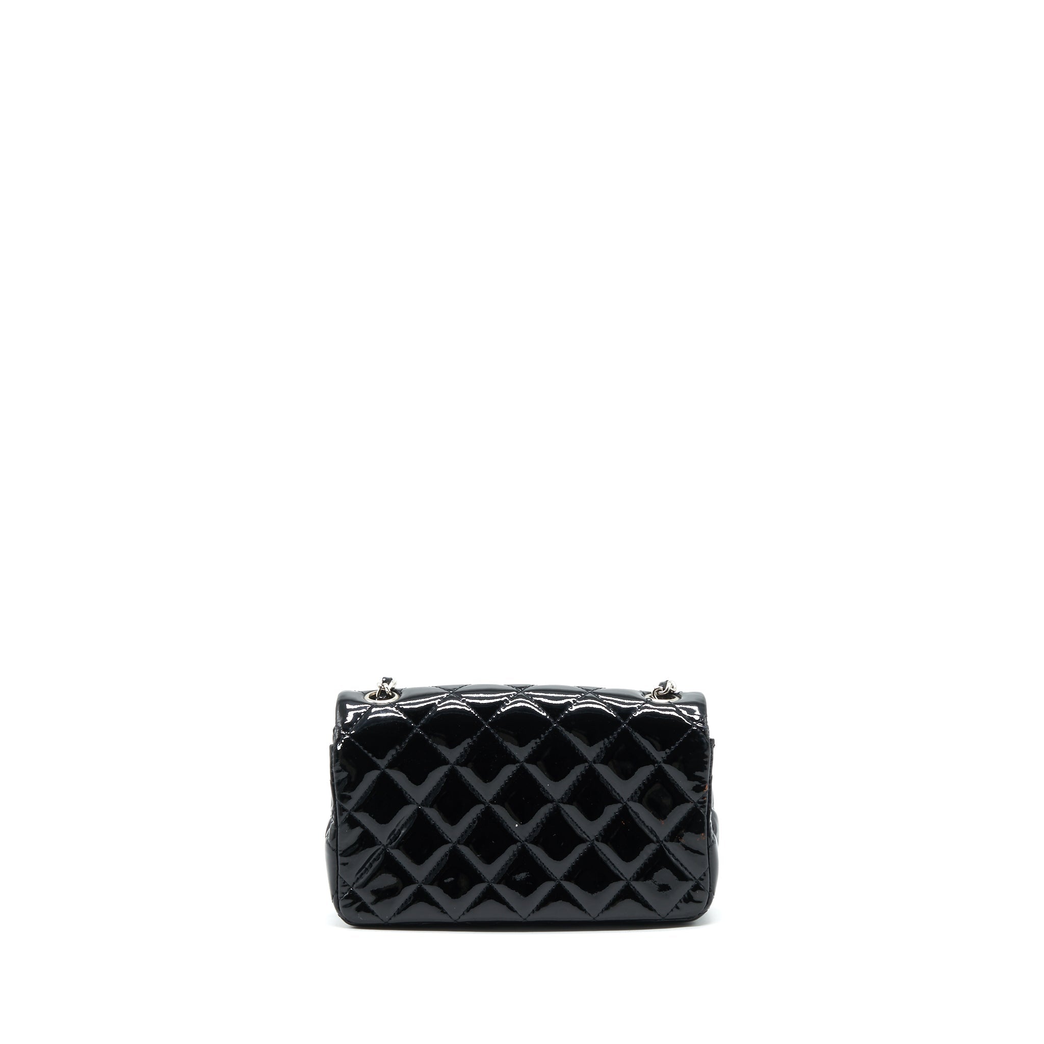 Chanel super mini Rectangular flap Bag Patent black