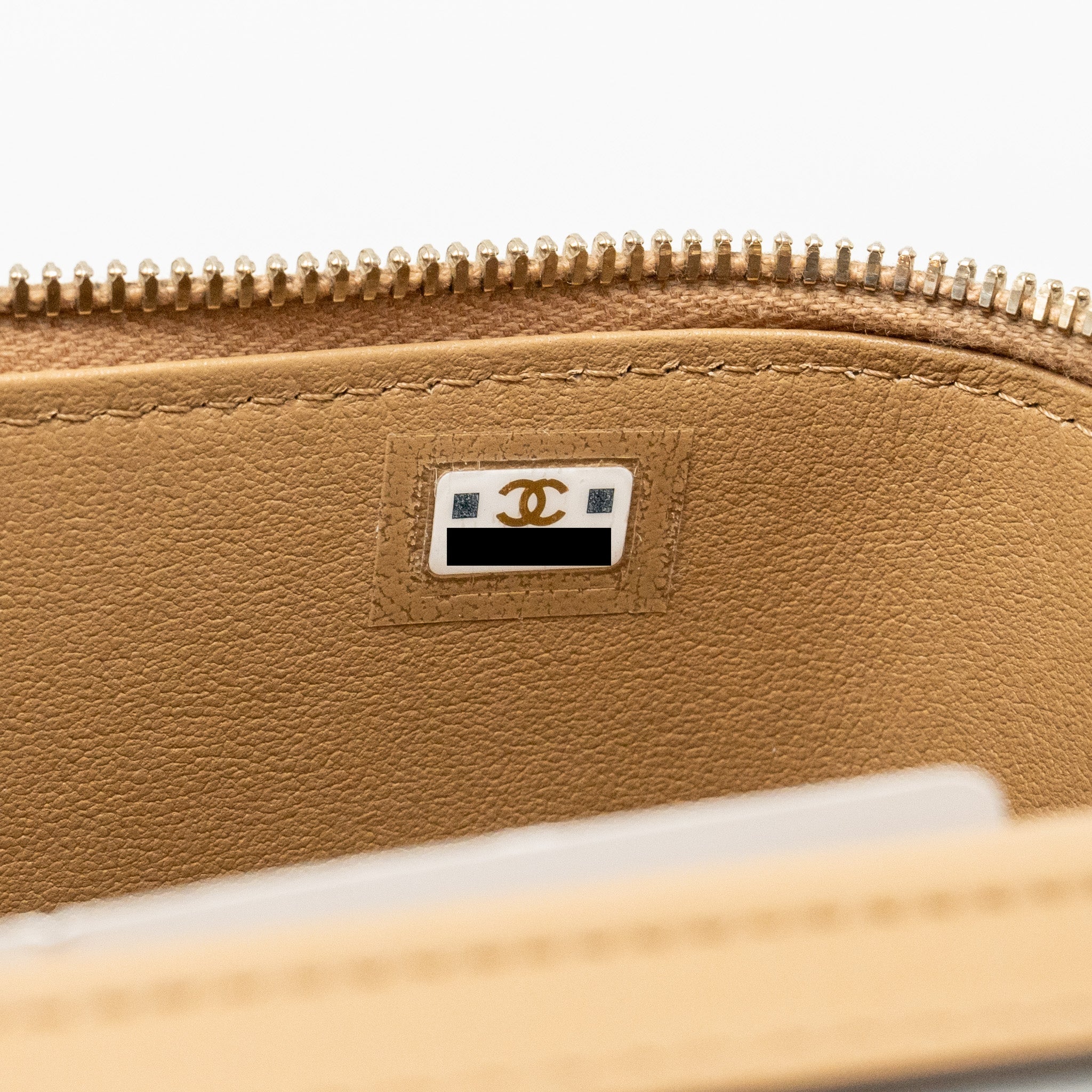 Chanel Top Handle Long Vanity with Chain Lambskin Dark Beige  (Microchip)