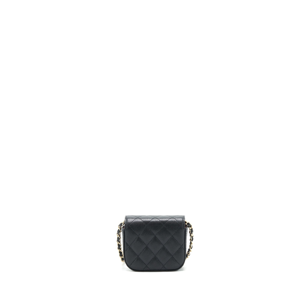 Chanel mini flap Vanity with Chain Caviar black L
