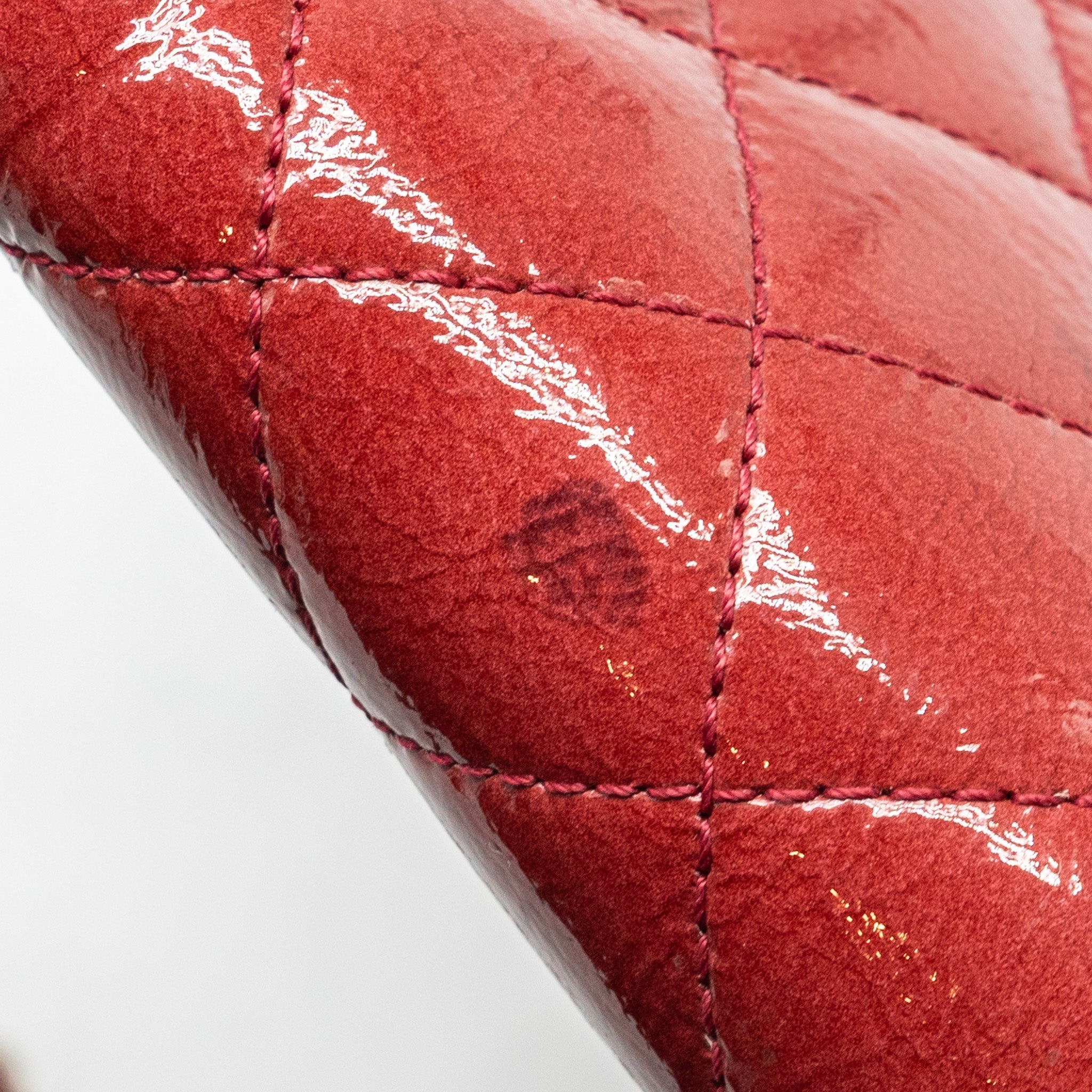 Chanel Seasonal Flap Bag Patent Goatskin/Lambskin Red