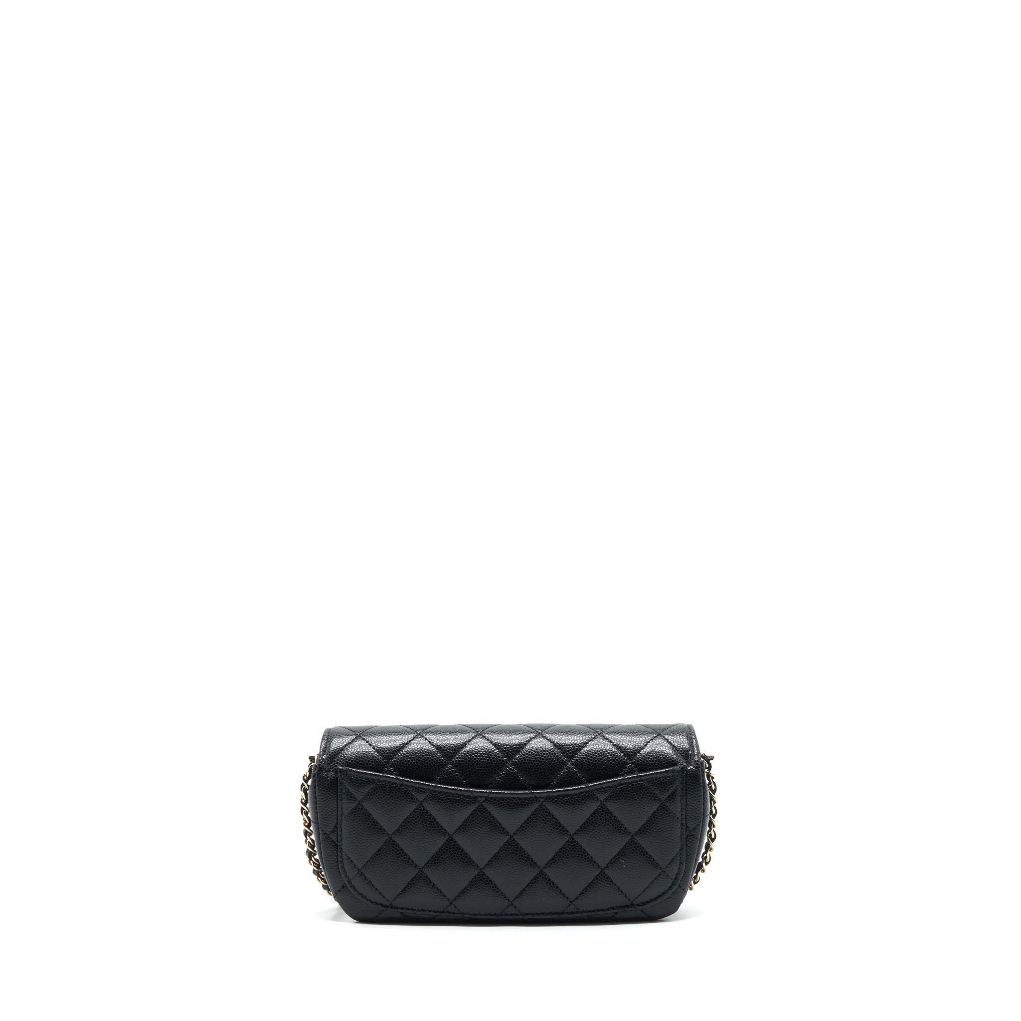 Chanel mini Glass case bag caviar black L