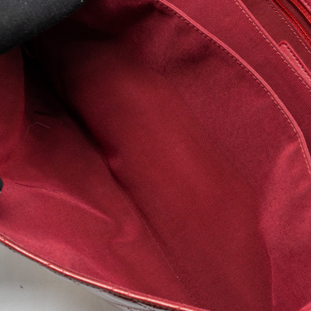 Chanel Seasonal Flap Bag Patent Goatskin/Lambskin Red