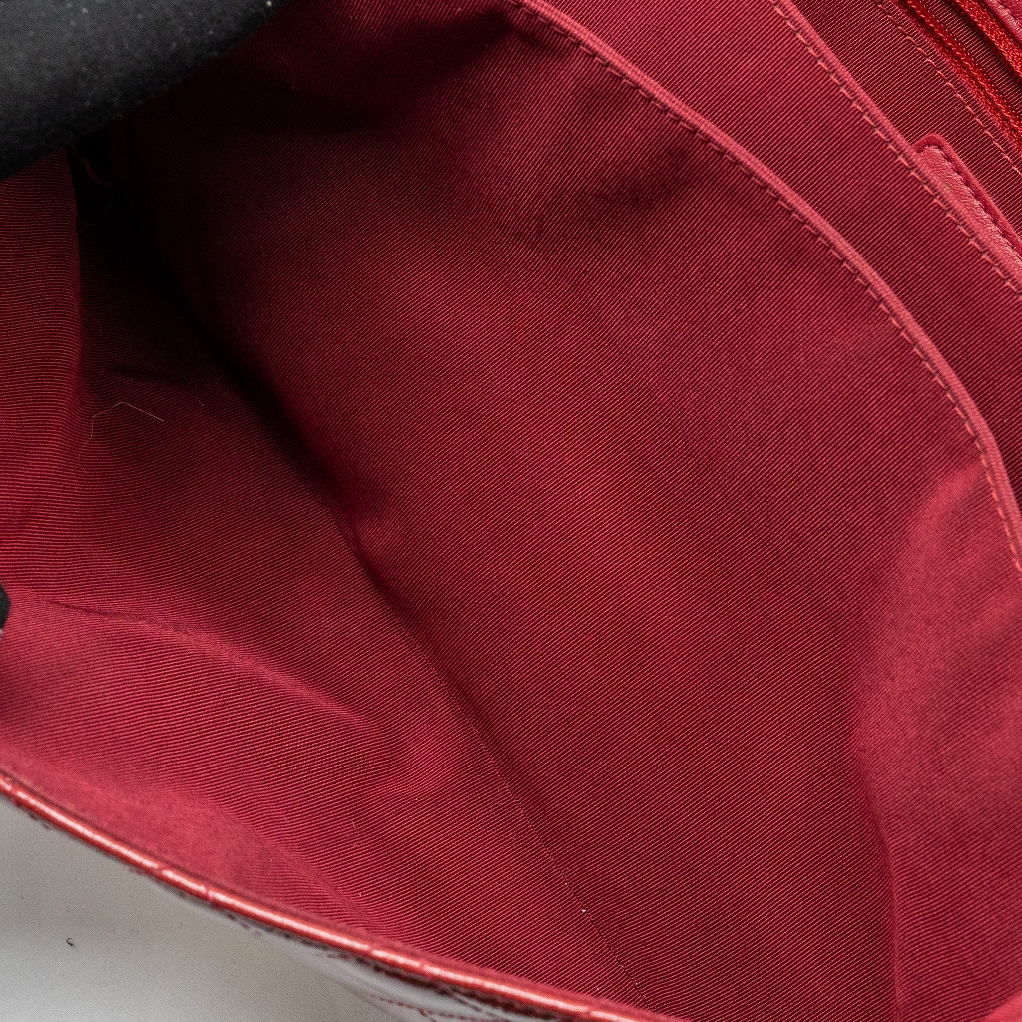 Chanel Seasonal Flap Bag Patent Goatskin/Lambskin Red