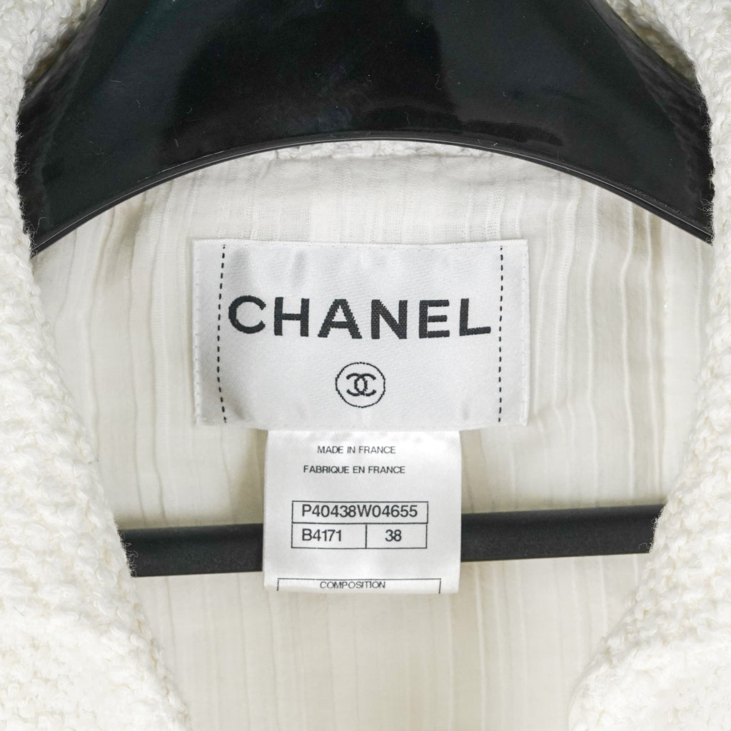 Chanel Short Jacket White 38