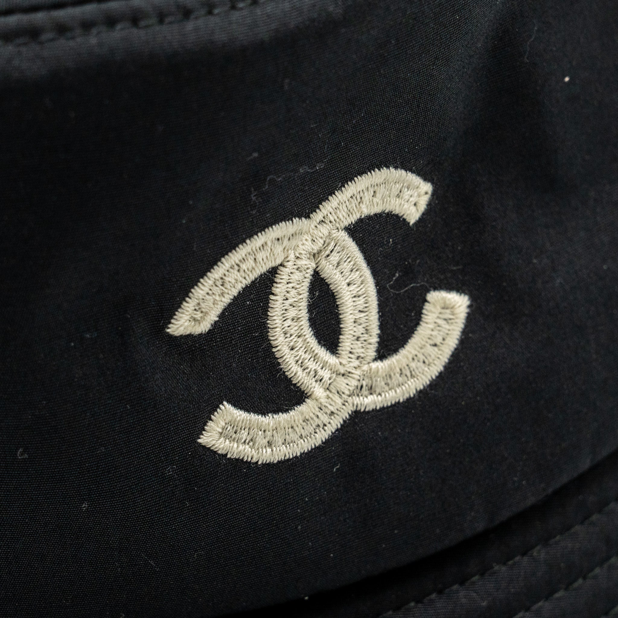 Chanel Size M CC Logo Bucket Hat Black