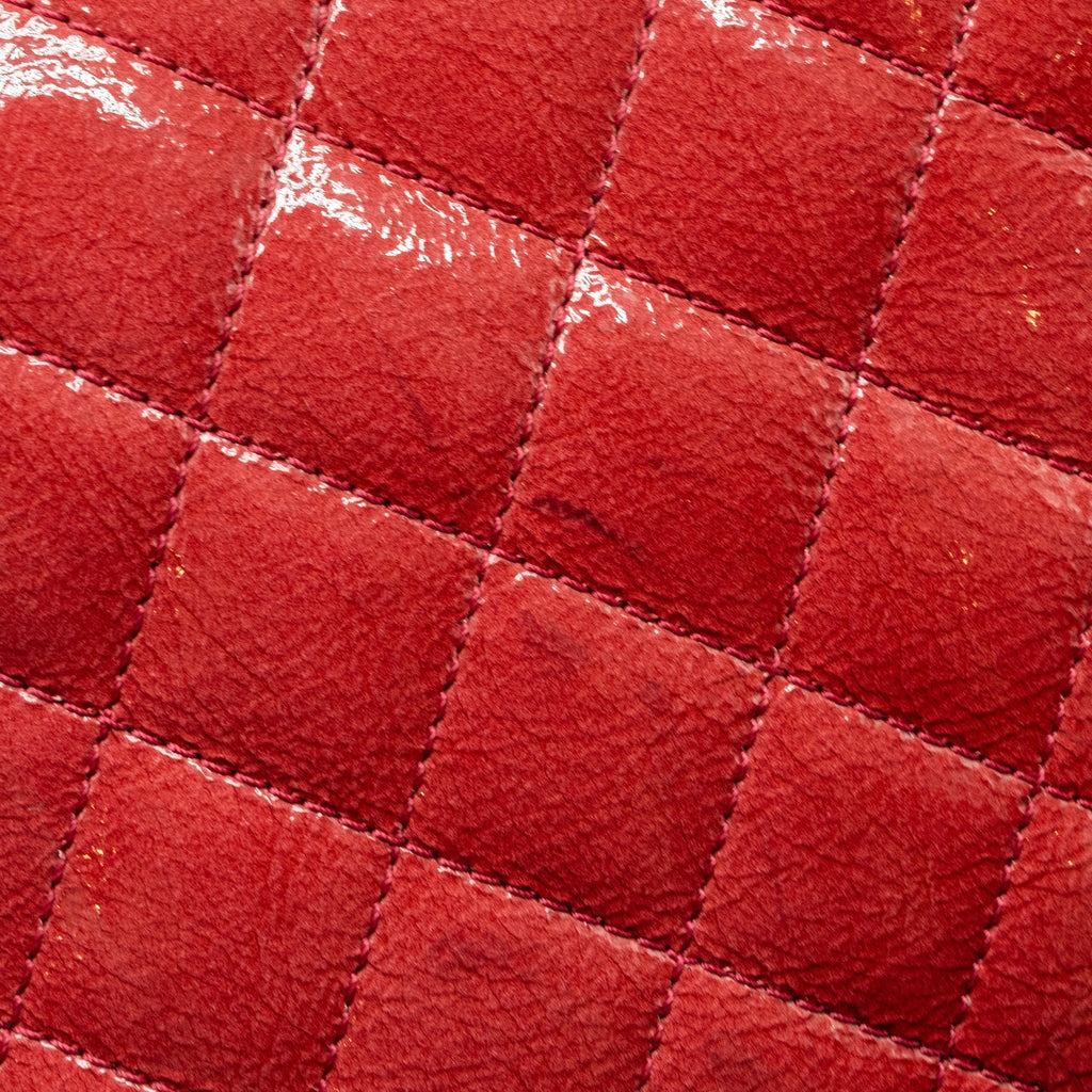 Chanel Seasonal Flap Bag Patent Goatskin/Lambskin Red